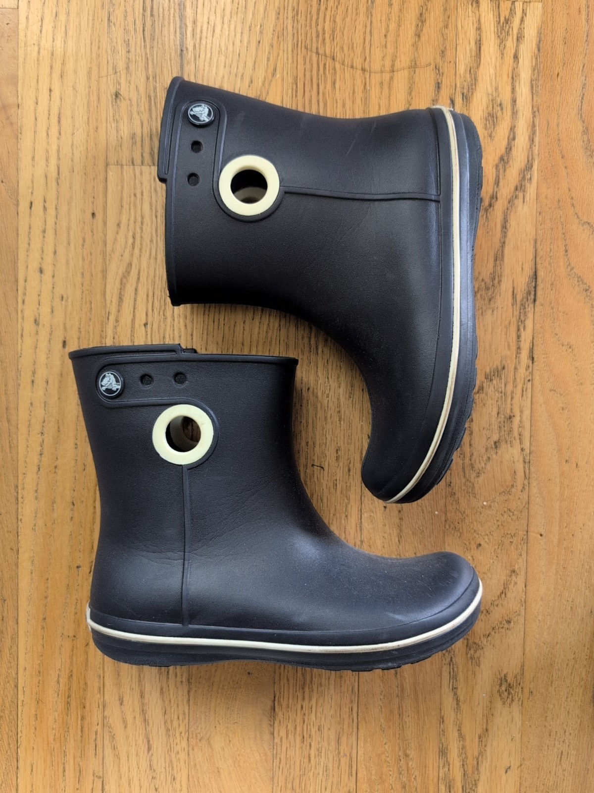 Crocs Jaunt Shorty Women’s Sz 5 Navy Blue Rain Boots Muck Rubber Waterproof Shoe
