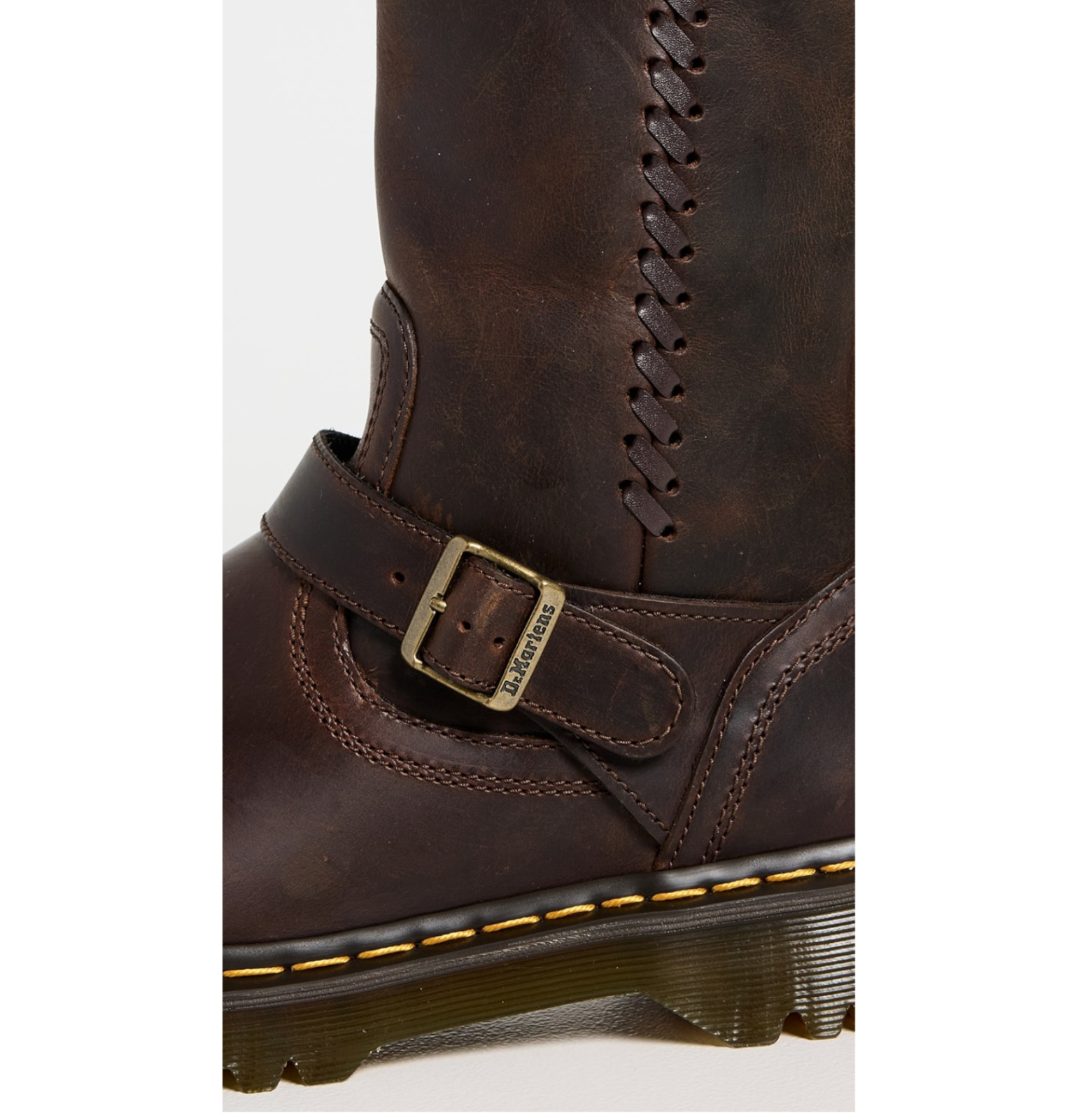 DR. MARTENS ANISTONE KNEE HIGH Orleans Leather Biker Boot MSRP$290 Punk&Timeless