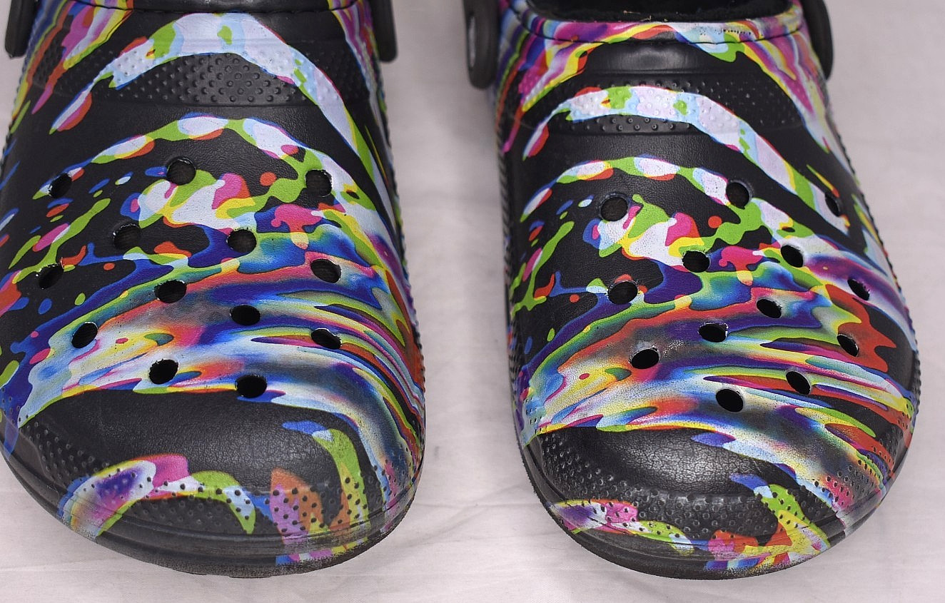 Crocs Unisex Fur Lined Clogs Multi Color Mystic 206706 Black Men 6 Women 8