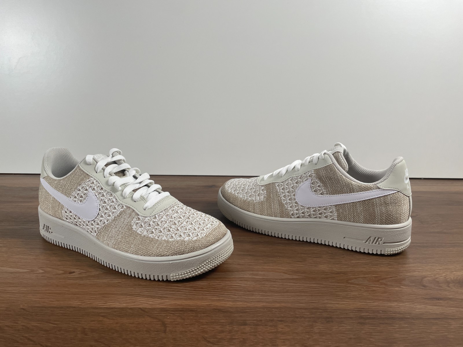 Nike Air Force 1 Flyknit 2.0 White Beige Size 40,41,42,43,44,45 NEW IB7675 001