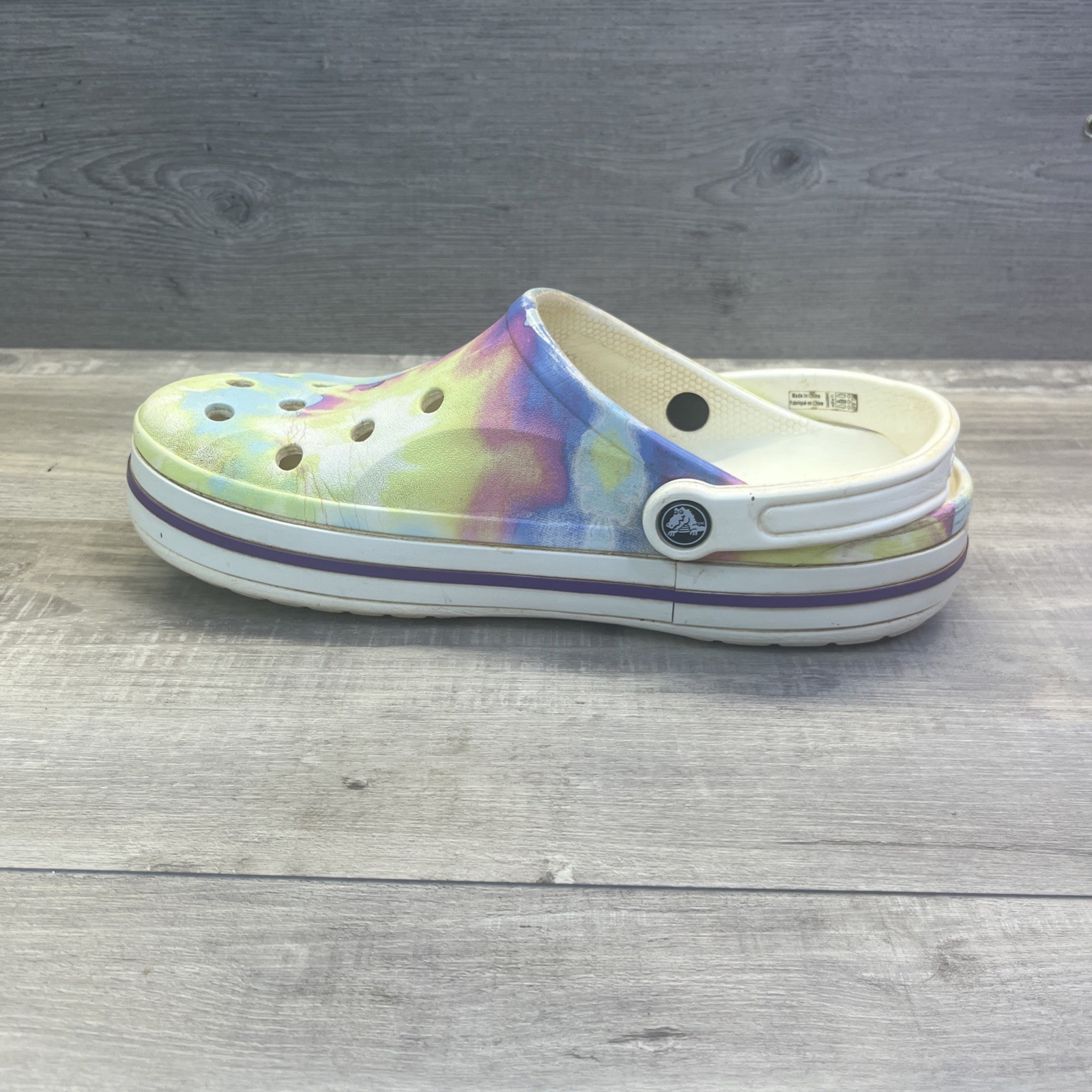 Crocs Bayaband Pastel Tie Dye Watercolor Clogs Slip On Mens 9 Womens 11 206047