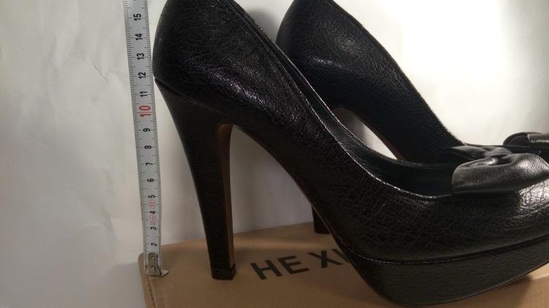 women navy boot heels brown leather 38