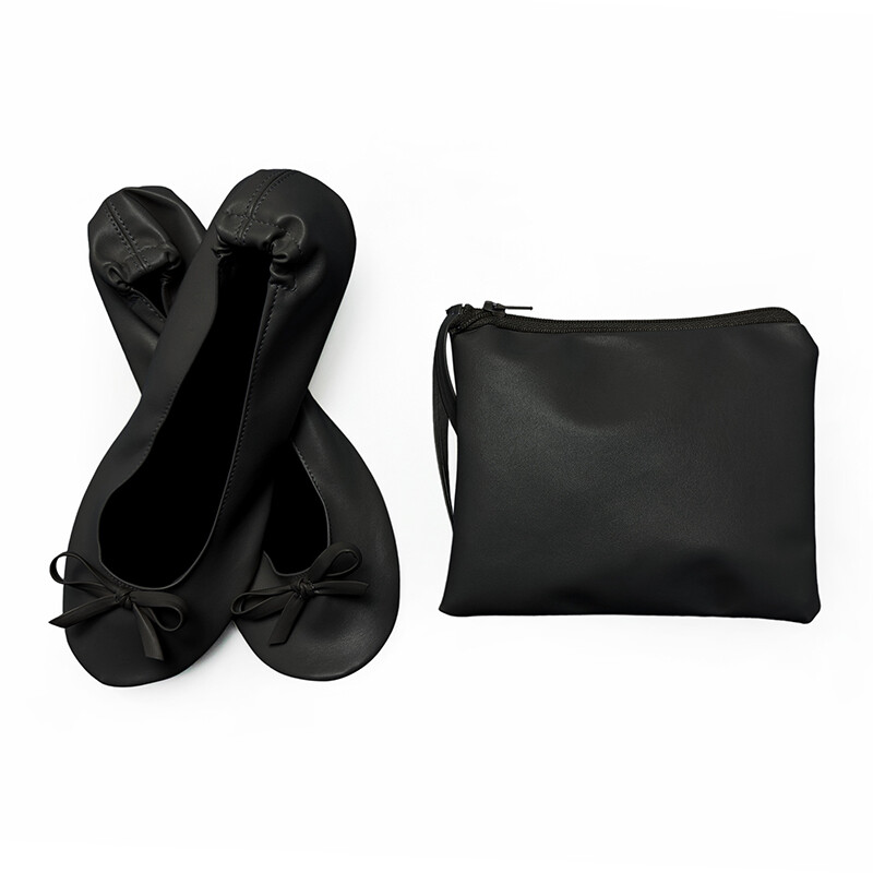 Women Foldable Ballet Flat Roll Slipper Shoes Dance Party Shoes Travel Portable