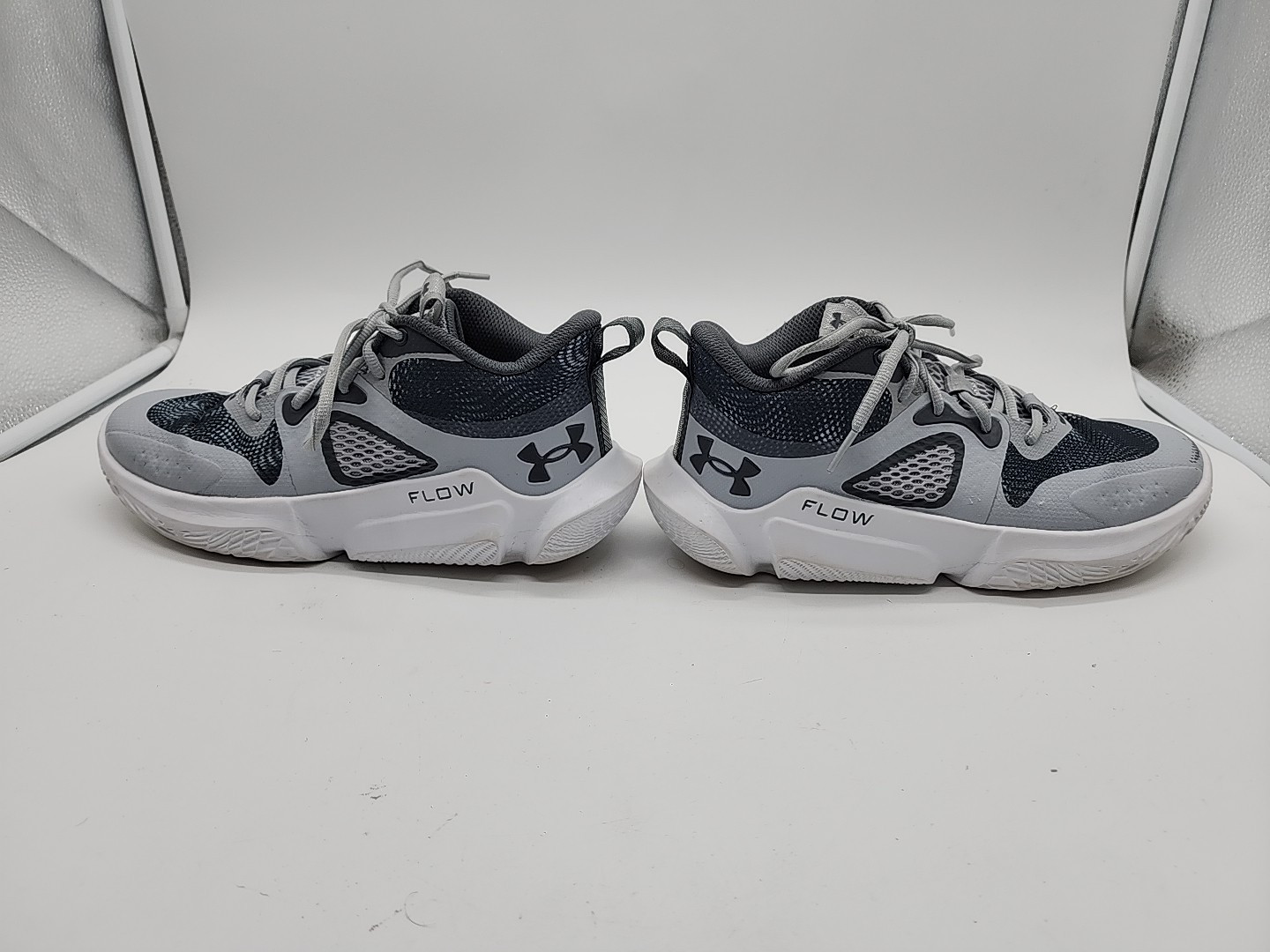 Under Armour Flow Breakthru 3 Low Mod Grey White Women’s Basketball Shoe Size 8