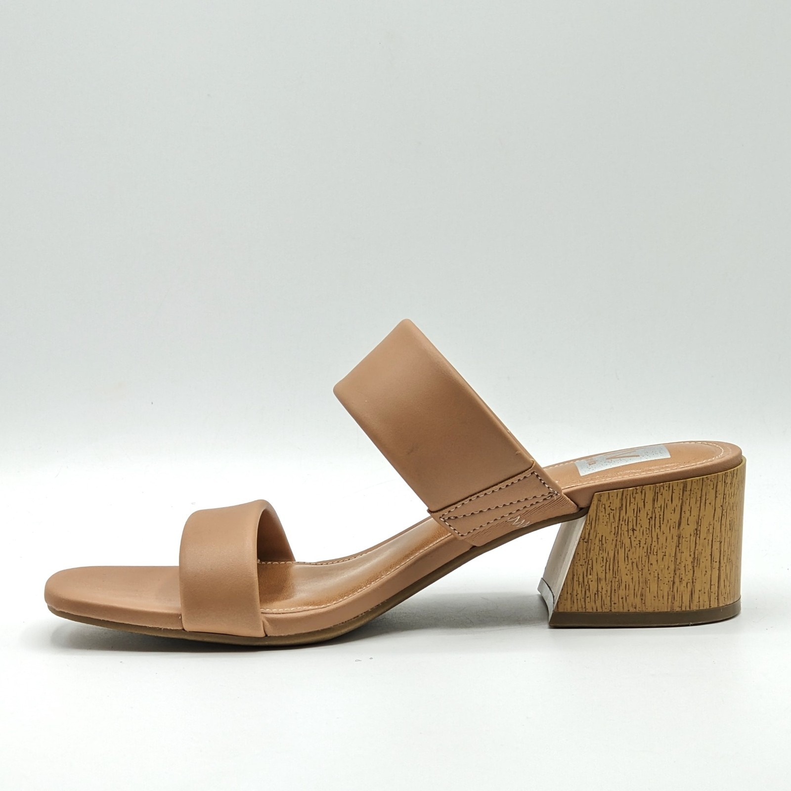 dv by Dolce Vita Sharona Women’s Dual Straps with Block Heel Sandals (Café) NEW