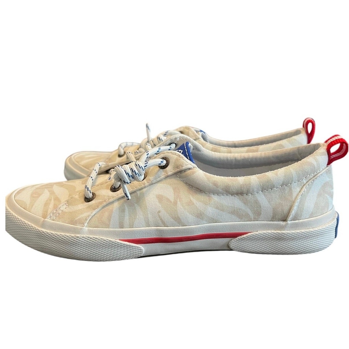 Sperry Pier Wave LTT Harmony Sneakers Boat Shoes Women’s 7M Cream/Tan Slip-On
