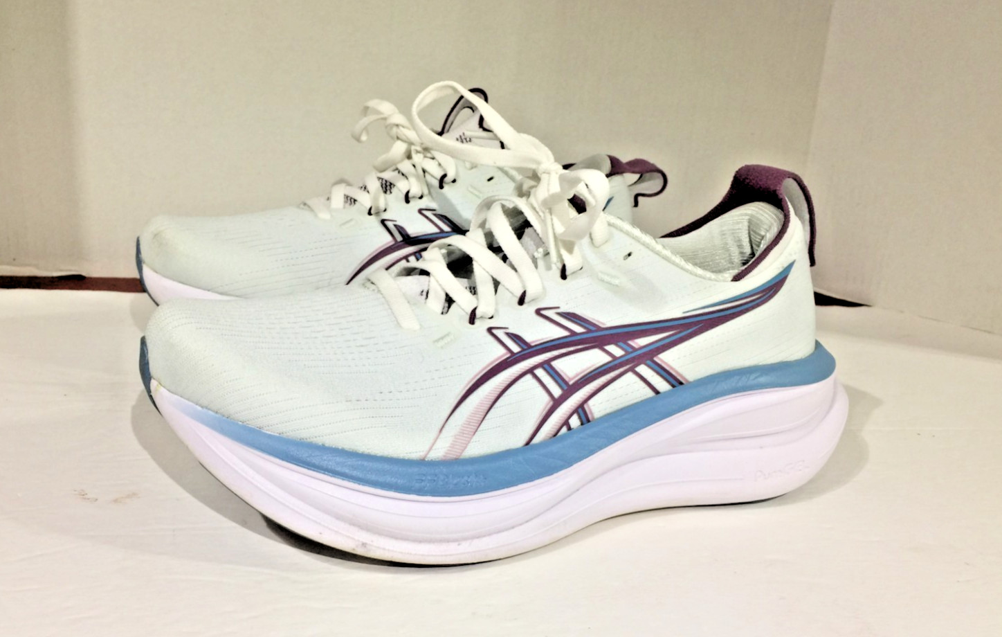 ASICS GEL-Nimbus 28 Arctic Blue Velvet Purple Running Shoes Women’s Size 8!