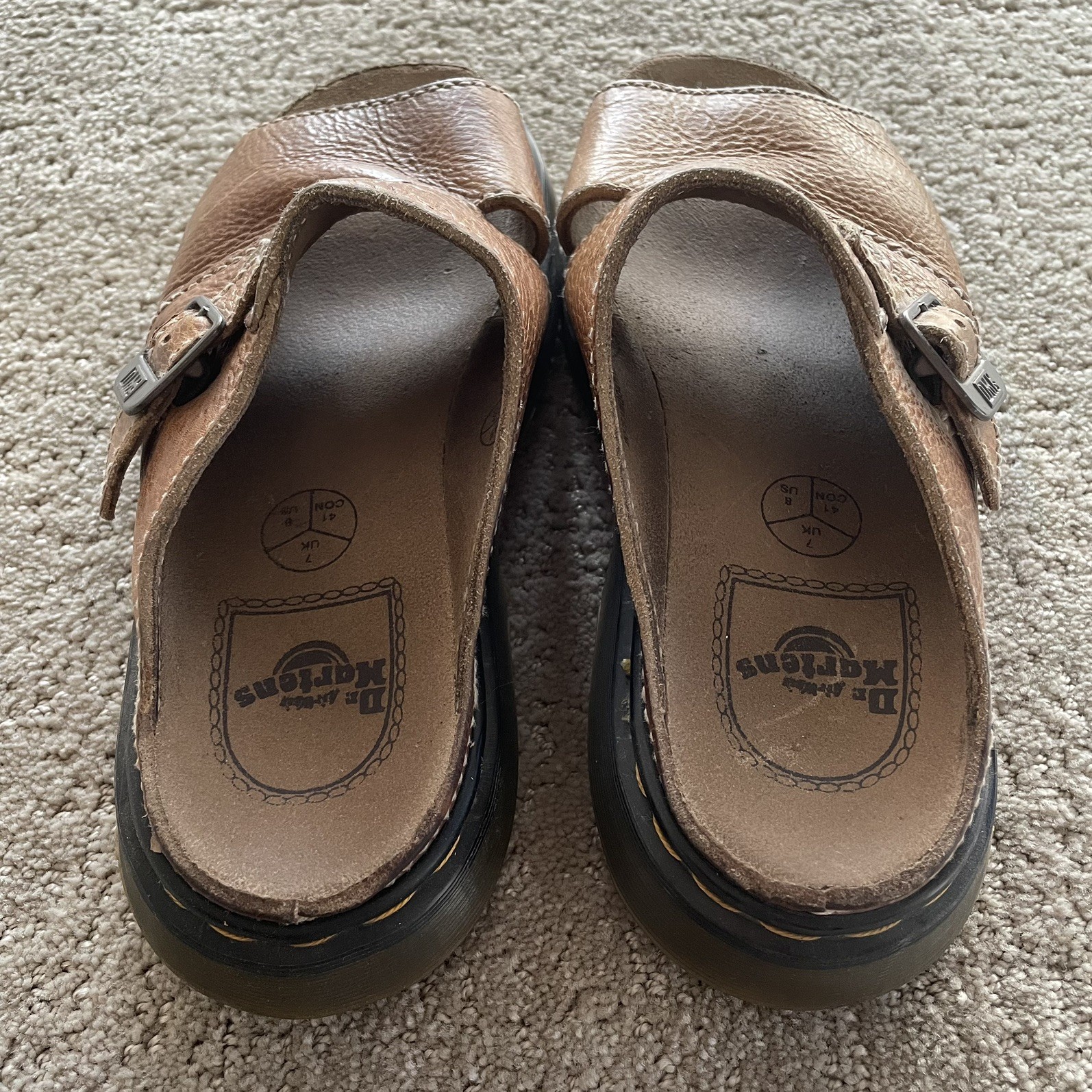 Doc Martens Vtg Y2K AIR WAIR Chunky Mule Buckle Brown US 8 (men) / 9 (women)