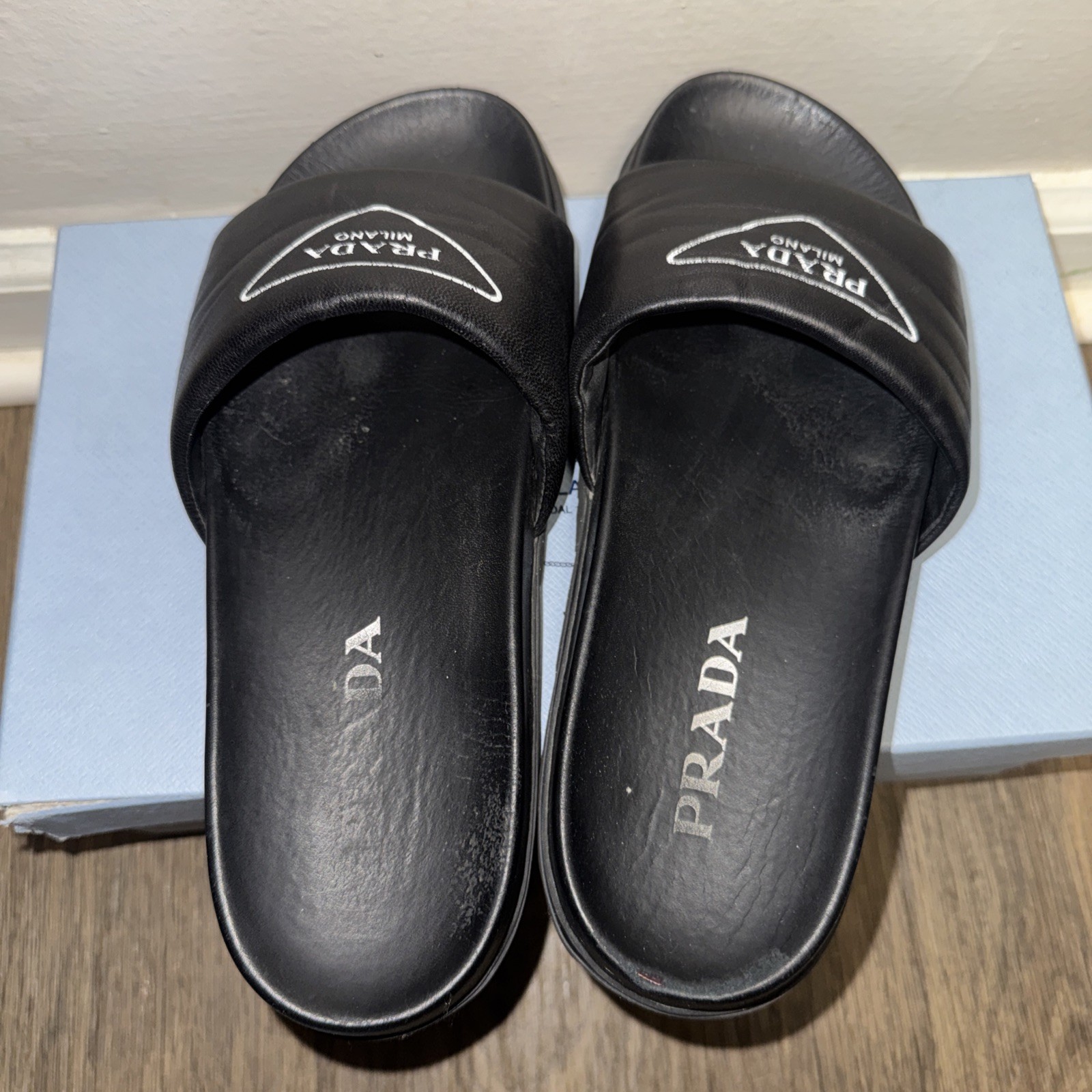 .Prada Slide Sandals Black Women’s Size EU37/US6.5