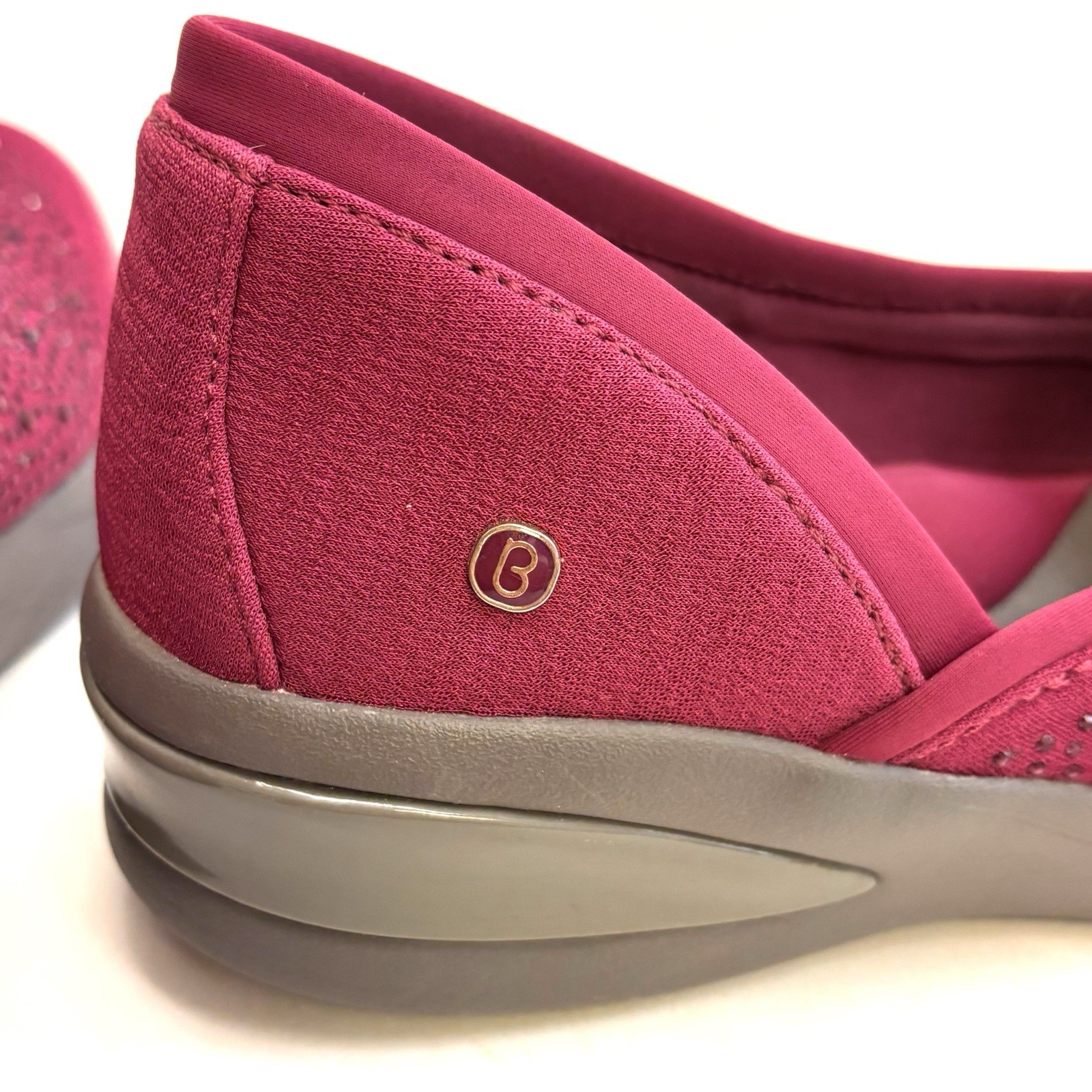 Bzees Fusion Washable Slip On Stretchy Shoes Cranberry Red Women’s 7.5M