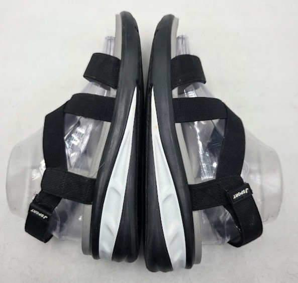 JSport Women’s Sz 8 M Black and Grey Comfort Adjustable Slingback Straps Sandal