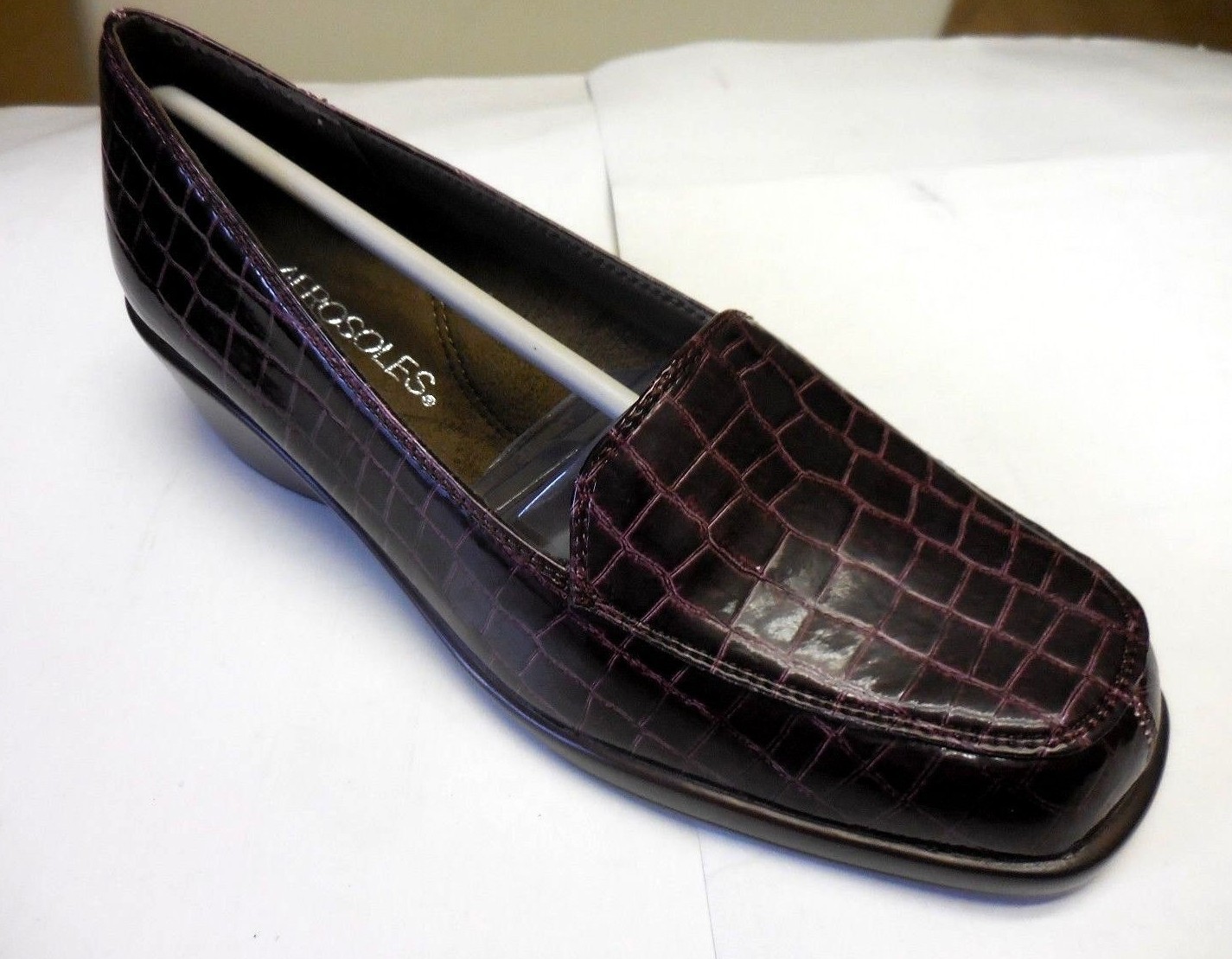 Women’s Aerosoles Final Exam Dark Red Croco 177 Sizes: 5-10