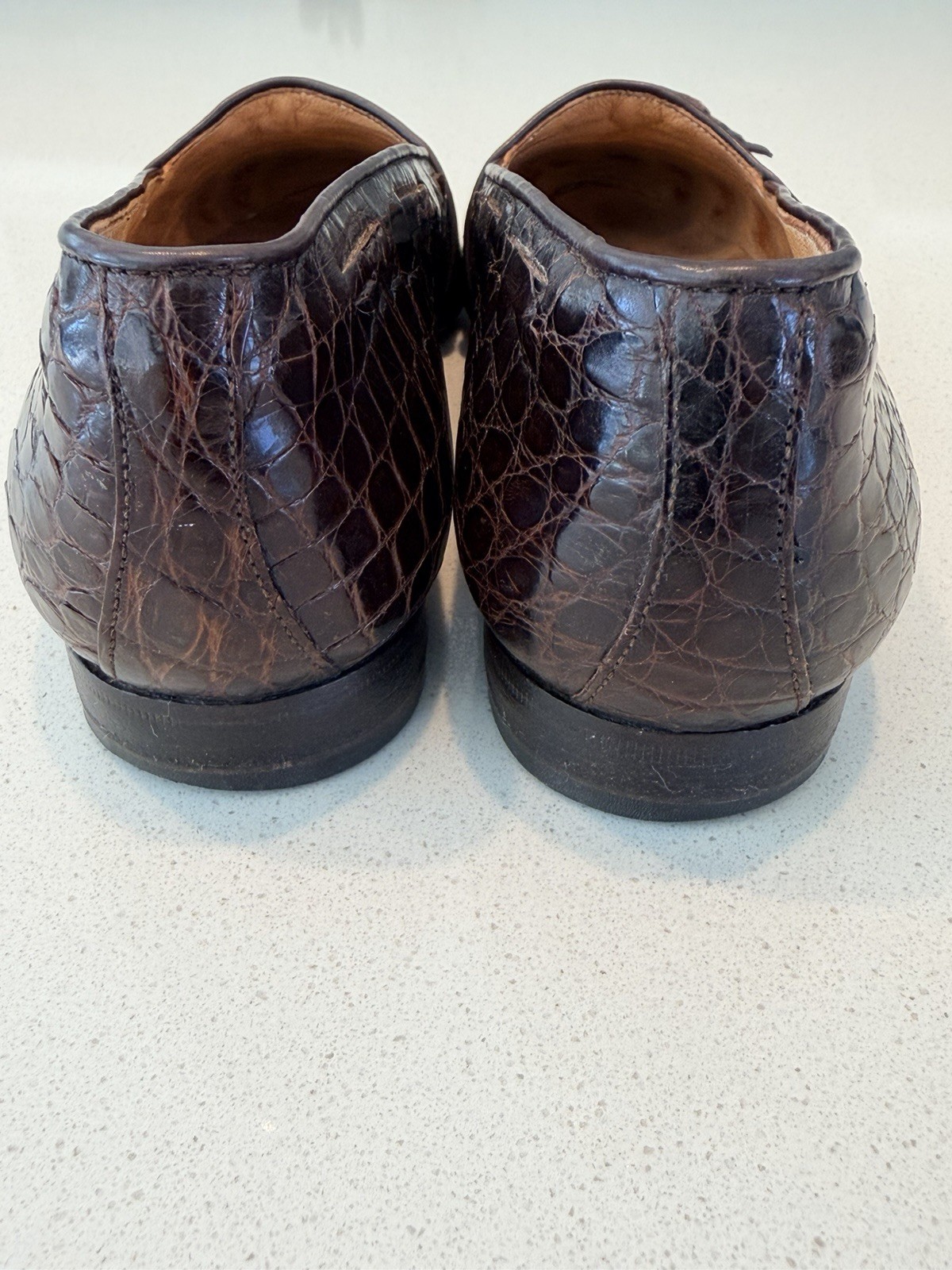 Vintage Ralph Lauren Women’s Size 6B Brown Genuine Crocodile Tassel Loafers