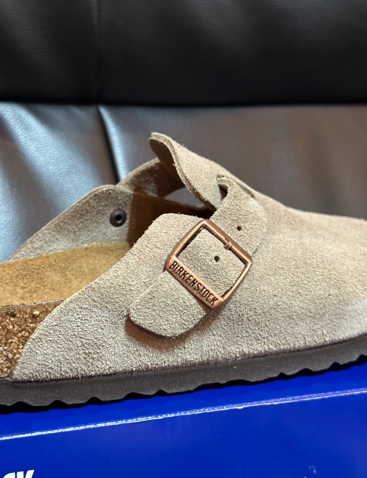 Birkenstock Boston Soft Footbed Suede Leather Taupe Clogs Unisex Shoes New