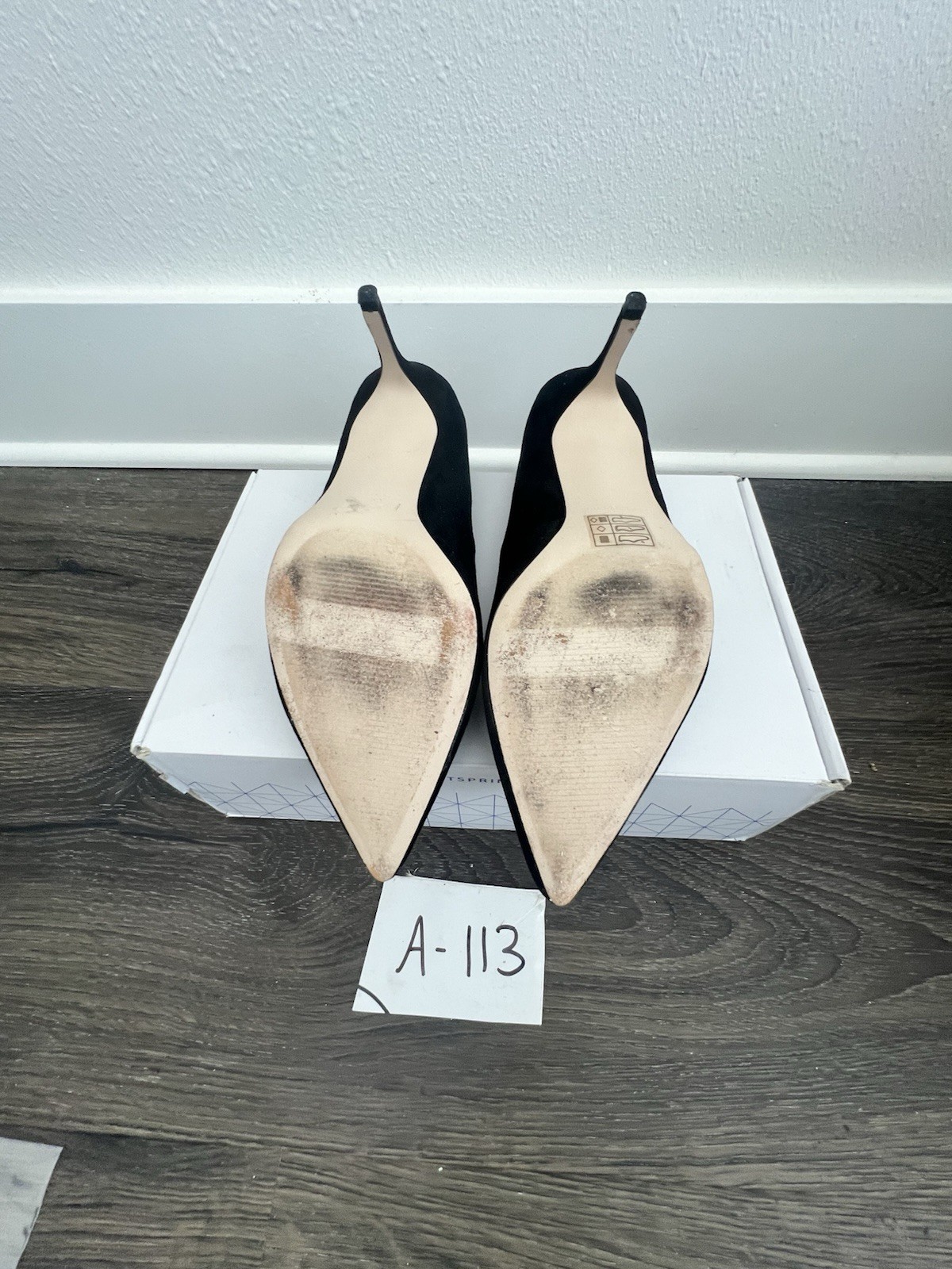 Call It Spring Pump Heels 2.75in Size 8 Black Faux Suede Almond Toe