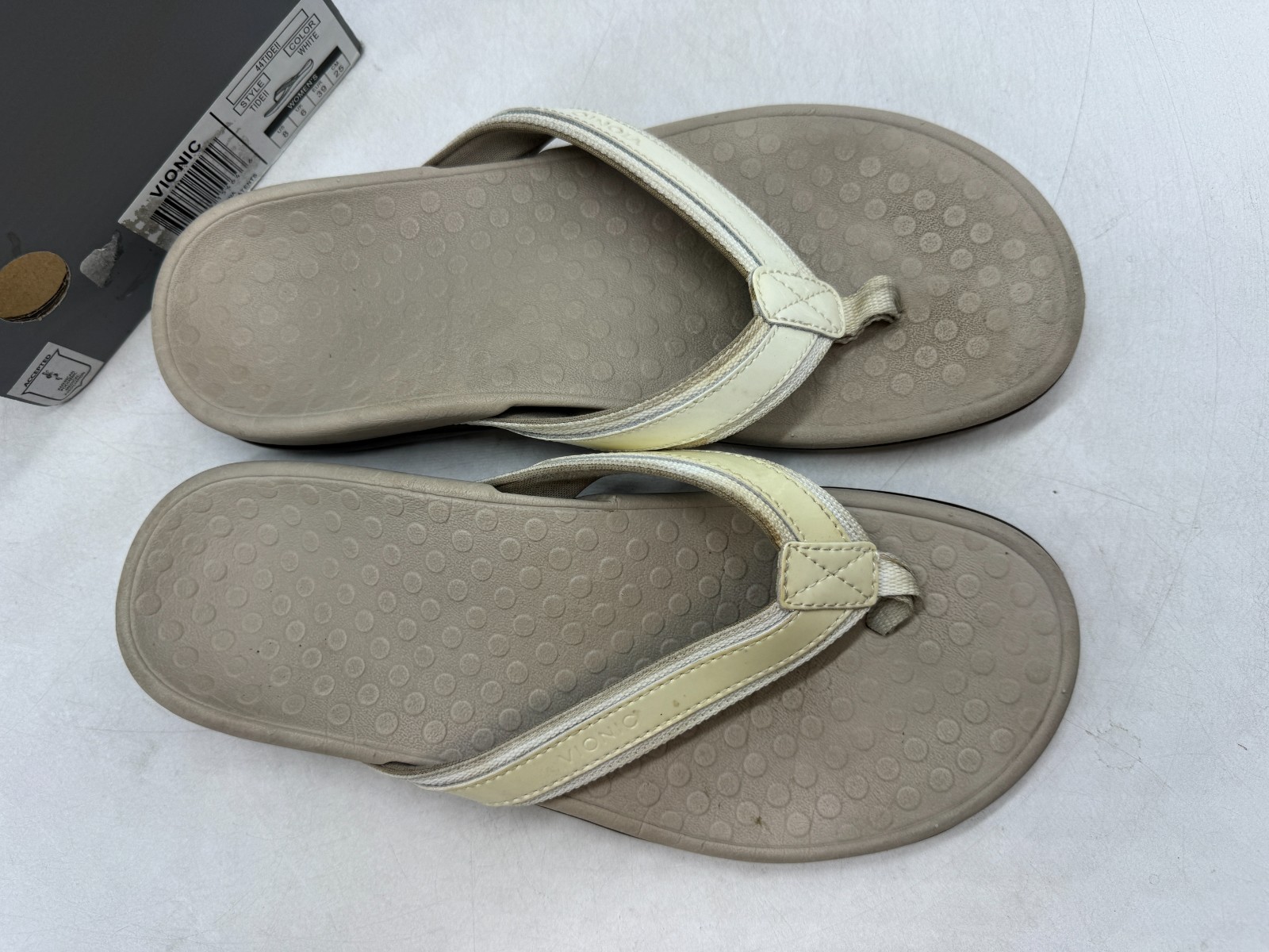 Vionic Tide II Thongs Sandals Women’s Brown Metallic Comfort Flip Flops – 8