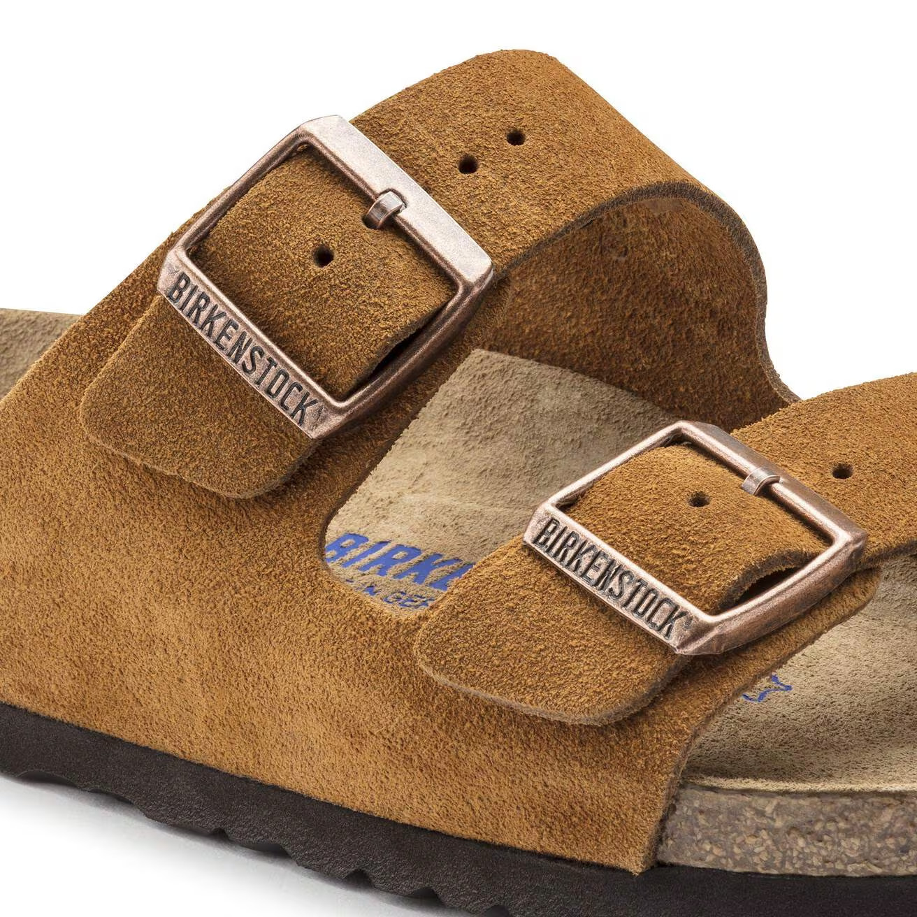 Birkenstock Arizona Soft Footbed Suede Leather Sandals Taupe Black Mocha Mink