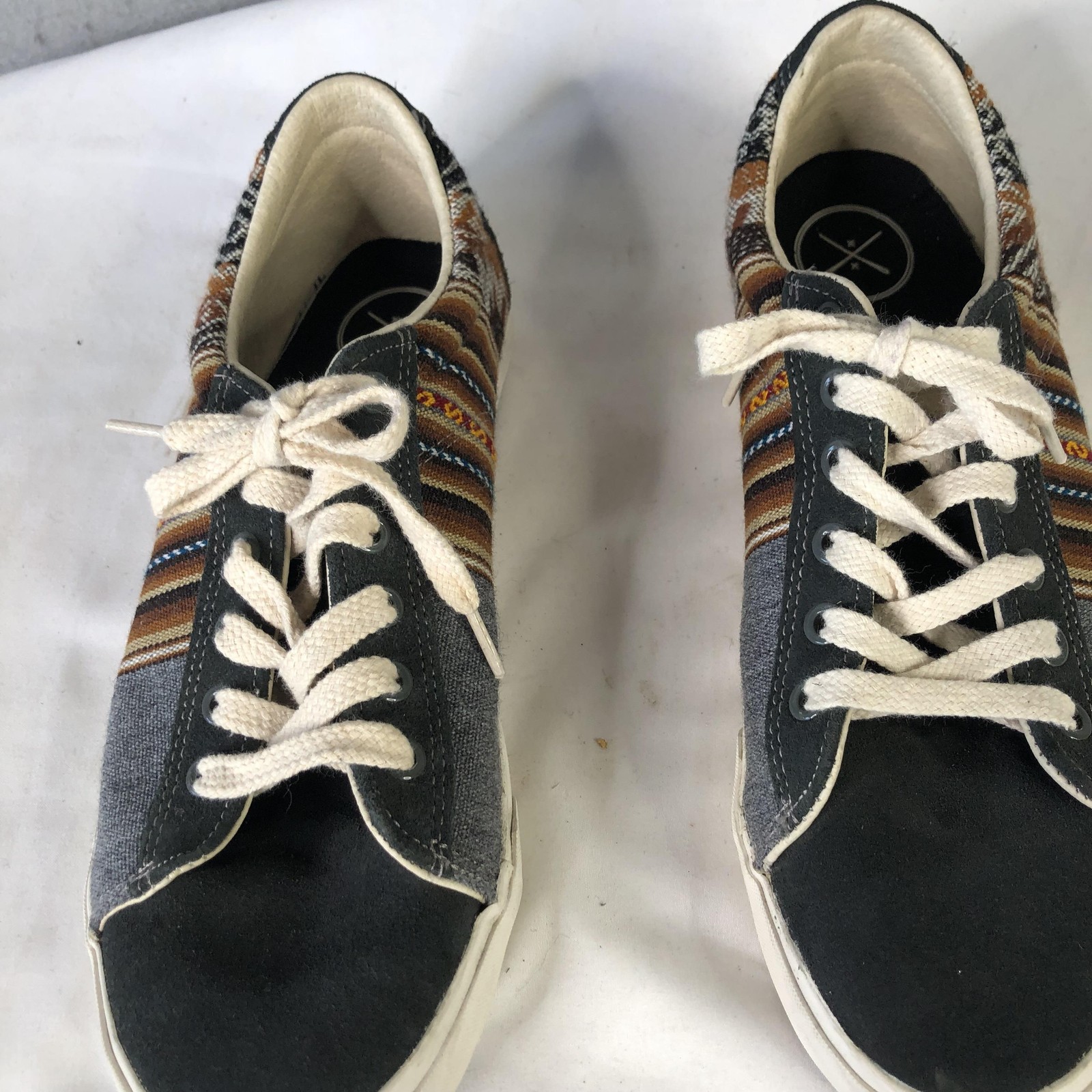 Inkkas Shoes Womens Size 10 Multicolor Canvas Geometric Low Top Sneaker