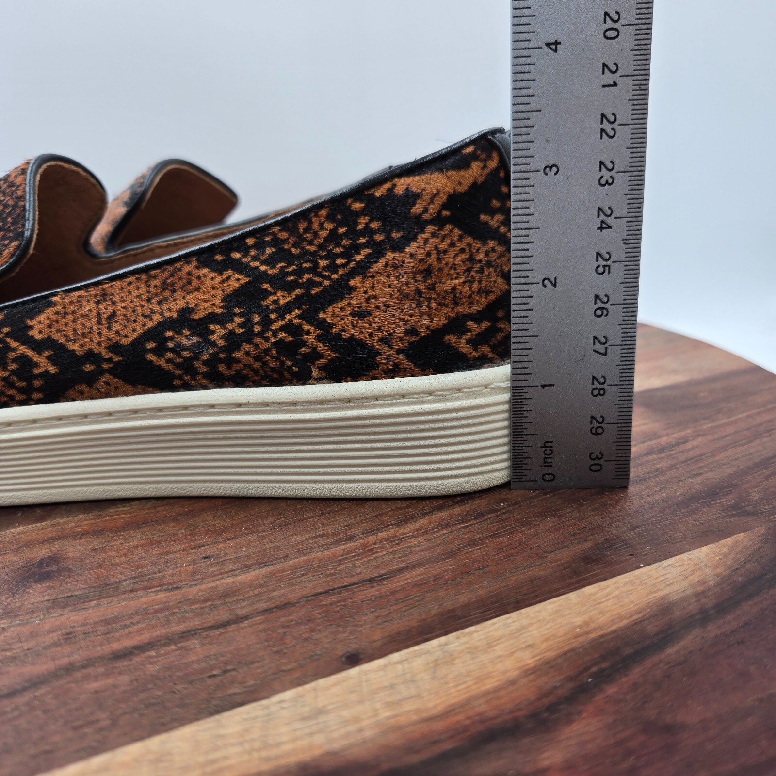 Sofft Somers Shoes Women’s 8.5M Brown Black Snake Calf Hair Platform Sneakers