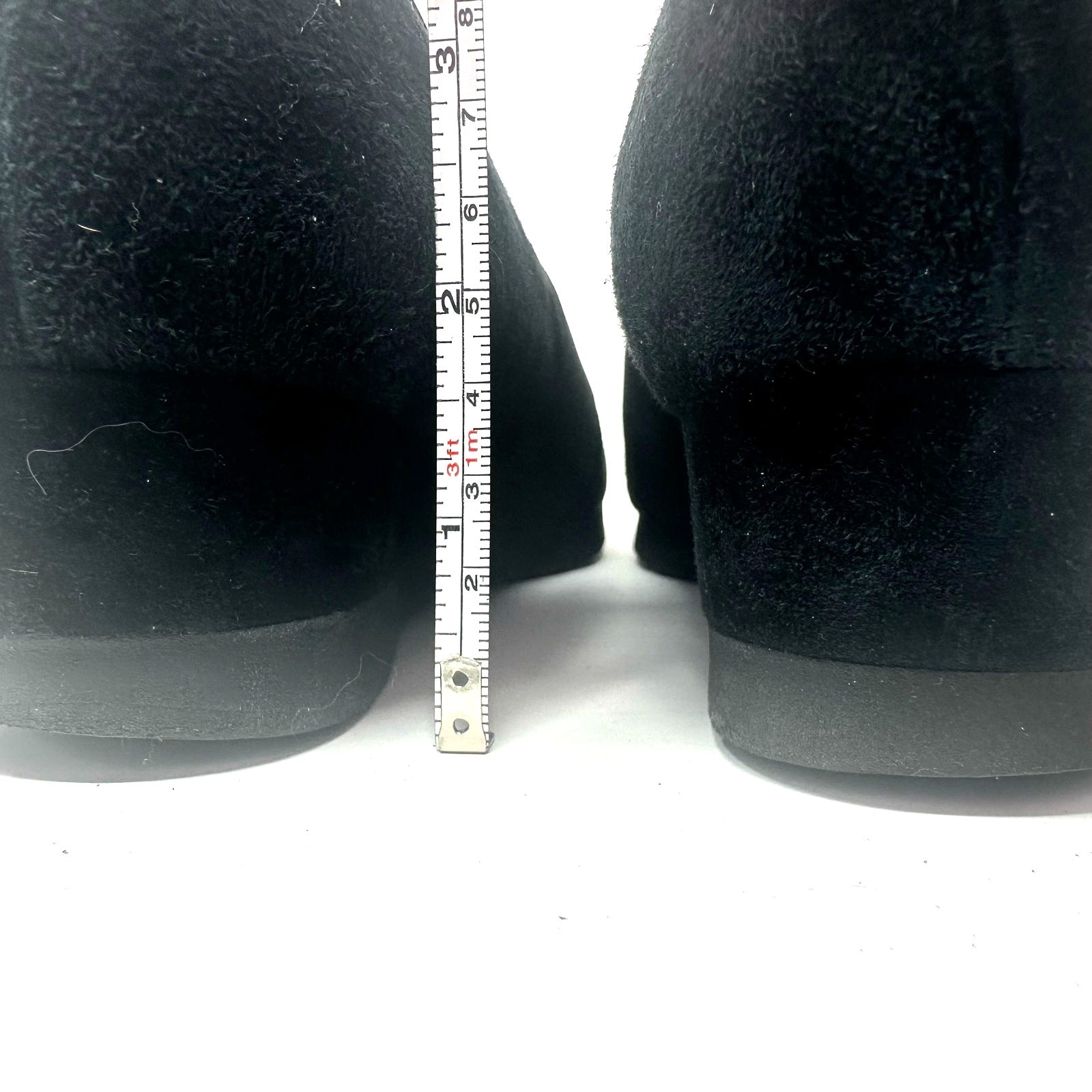 Gabor Size 7.5 Slip On Black Suede 1.5″ Heel Square Toe Formal Business Comfort