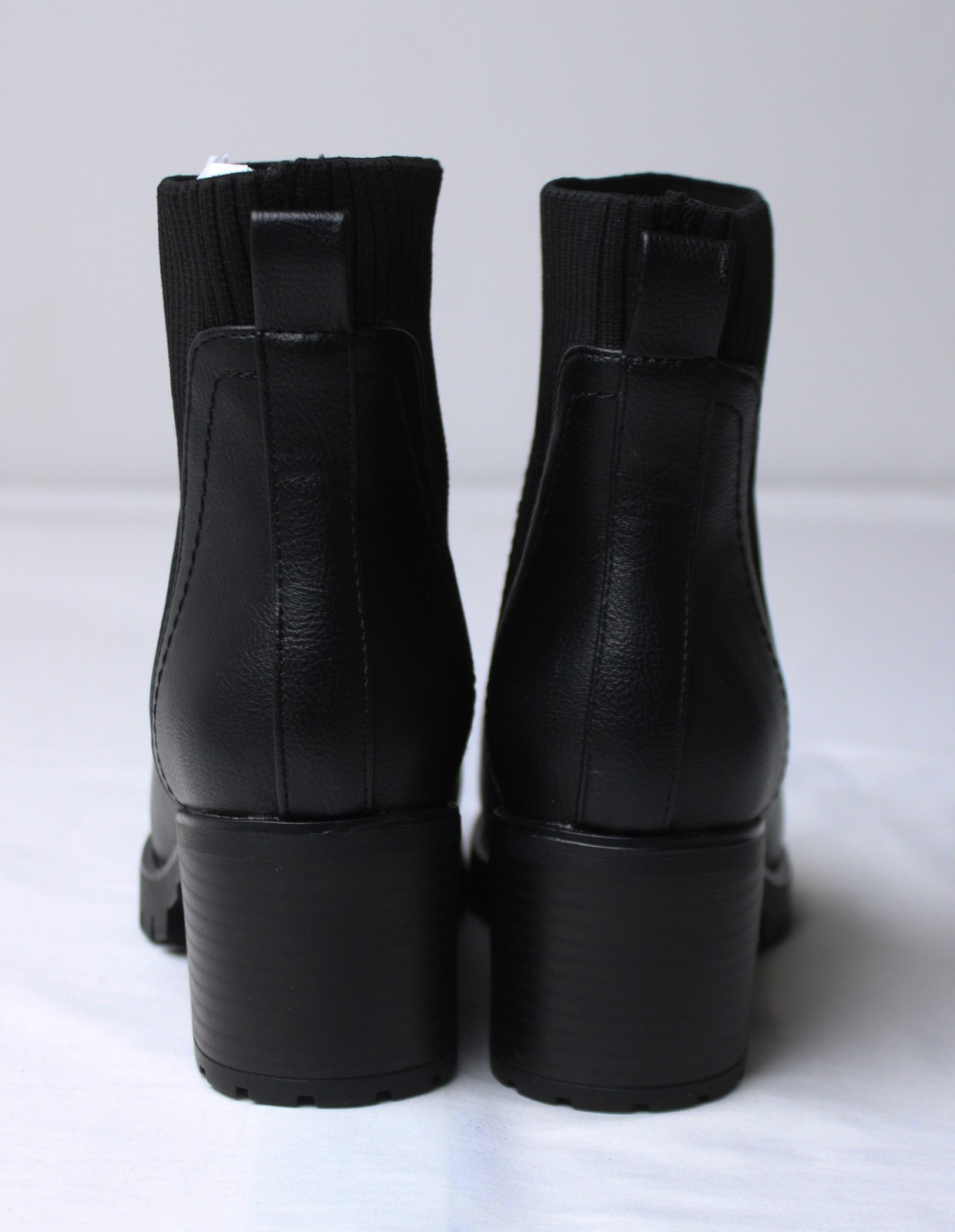 MIA Women’s Vegan Leather Jasper Chelsea Lug Sole Booties AC2 Black Size US:7