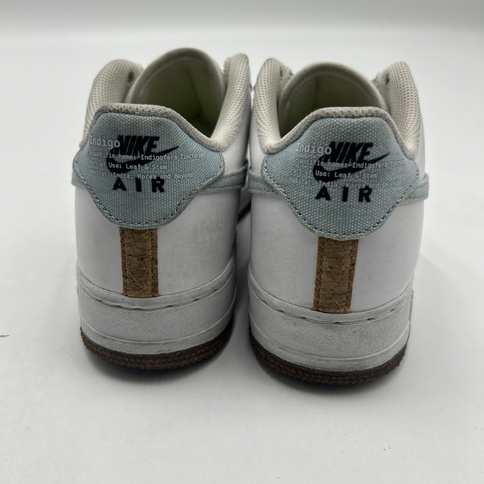 NIKE AIR FORCE 1 SHOES LV8 DA3093-100 SIZE 7Y YOUTH 8 1/2 WOMANS WHITE INDIGO