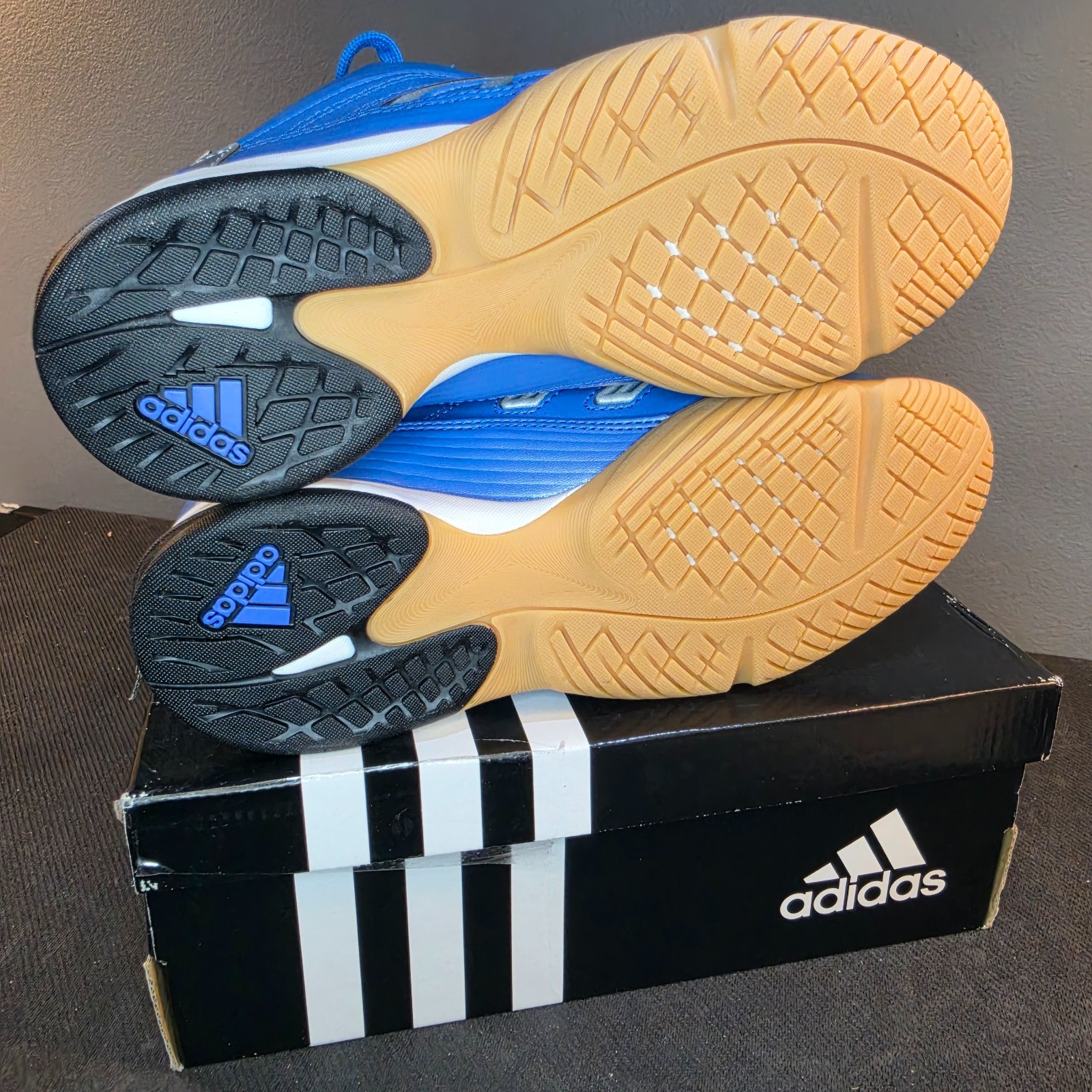 New Adidas Predator Sala W Wmns Sz 6.5 Blue Silver Indoor Soccer JR1637 NIB