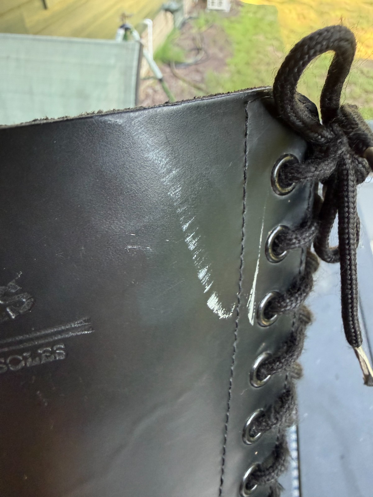 Vintage Dr. Martens 20-Hole Lace up Boots Made In England Grunge Goth US 8 W/7M