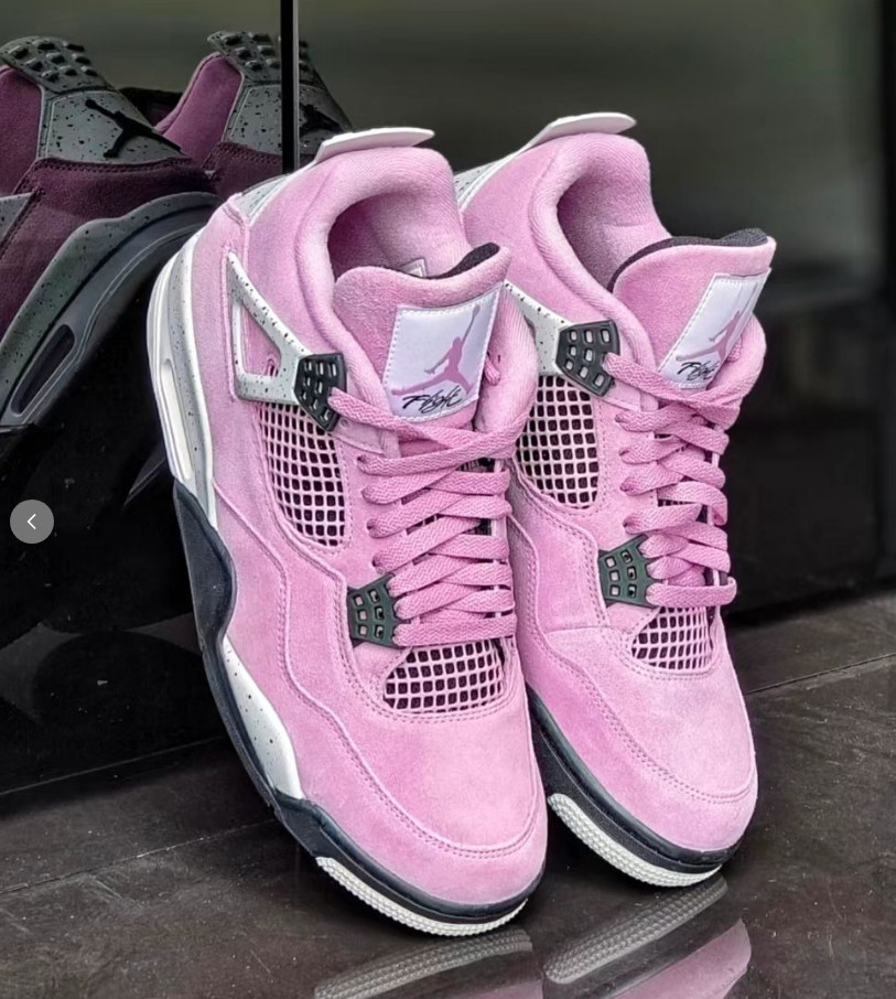 Jordan 4 «Orchid» Retro Basketball sneakers pink Shoes for Unisex Size