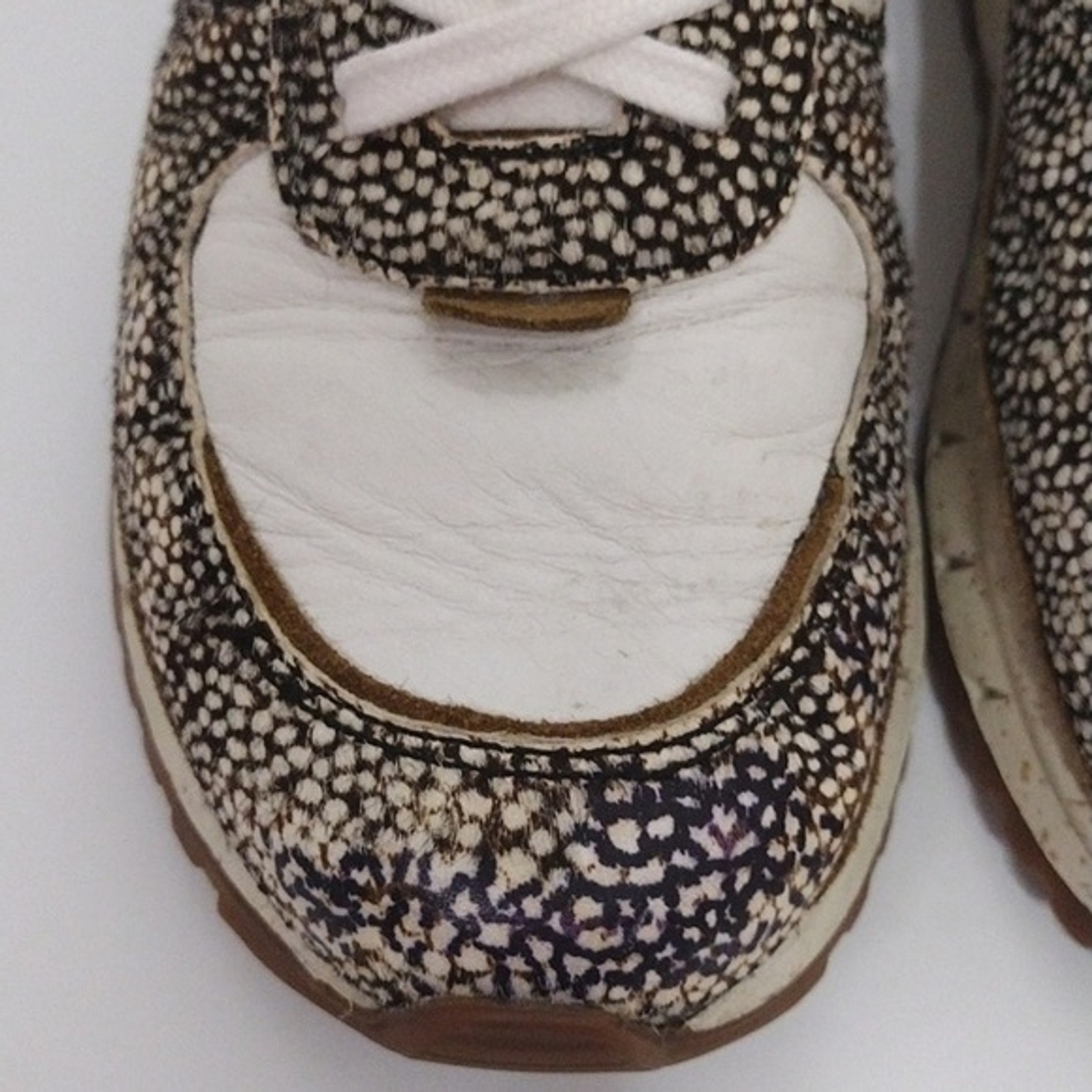 Madewell Kickoff Trainer Sneakers 6 Leather Calf Hair Eco Chic Platform Shoes
