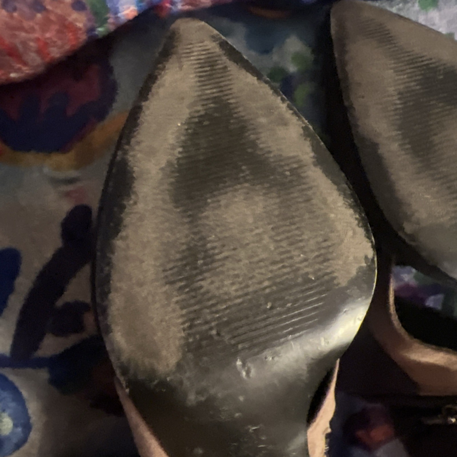 Trina Turk High Heels – Suede Leather Straps Black Blue Tan Zip Size 9.5
