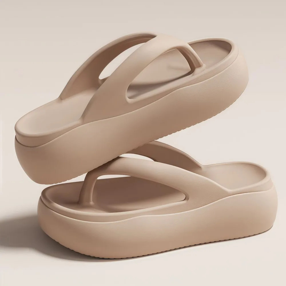 Height-increasing Platform Slippers Non-slip 5CM EVA Beach Sandals Lightweight S