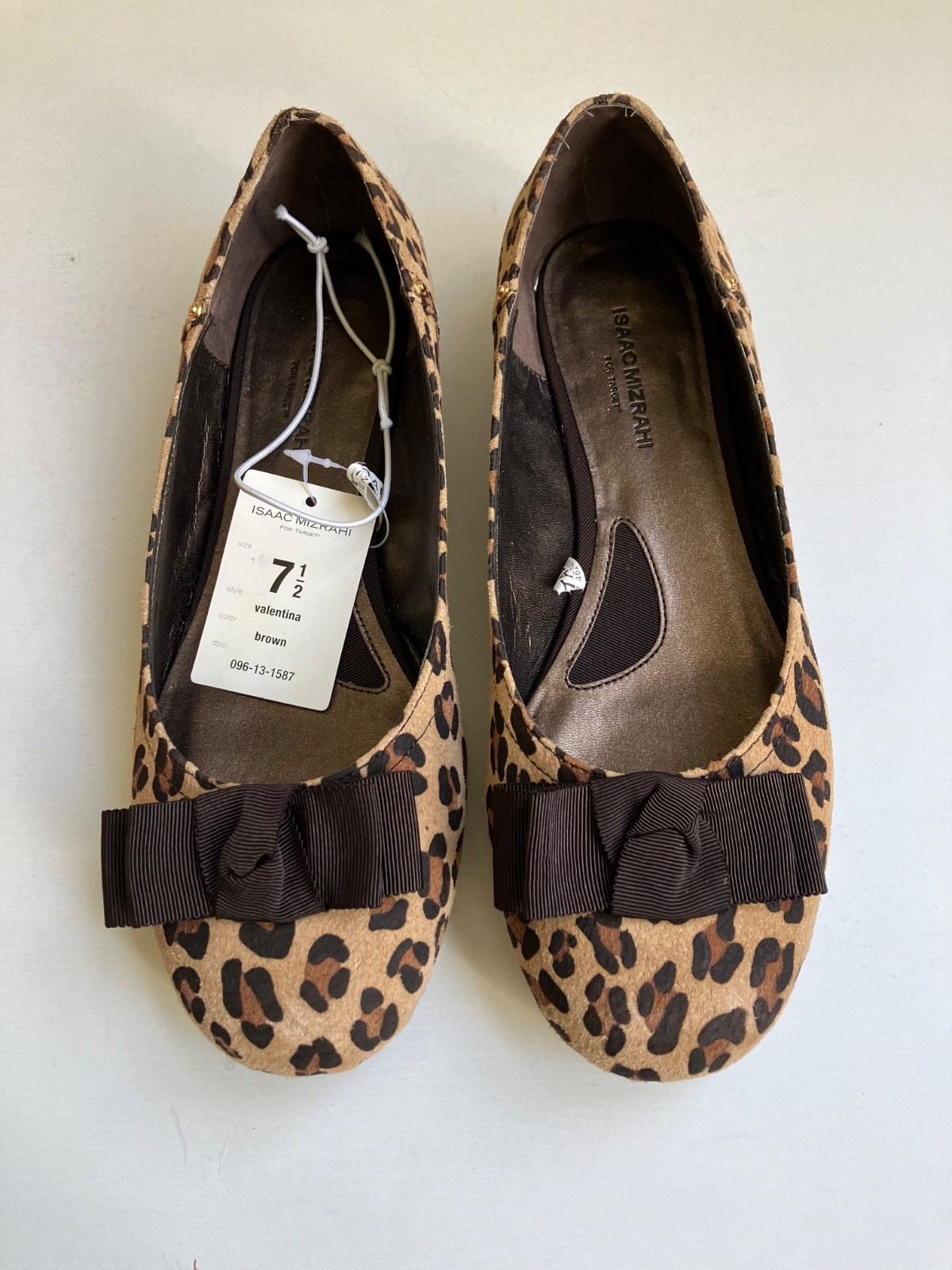 Isaac Mizrahi for Target Leopard Ballet Flats Valentina 7.5 Medium (B,M) New NIB