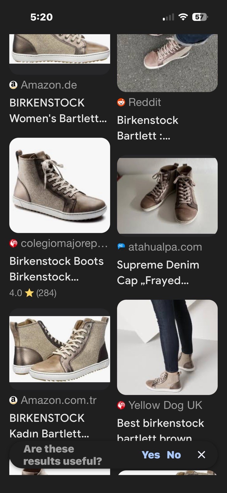 Birkenstock Bartlett high-top sneaker boot-used Size EU 36 regular/wide