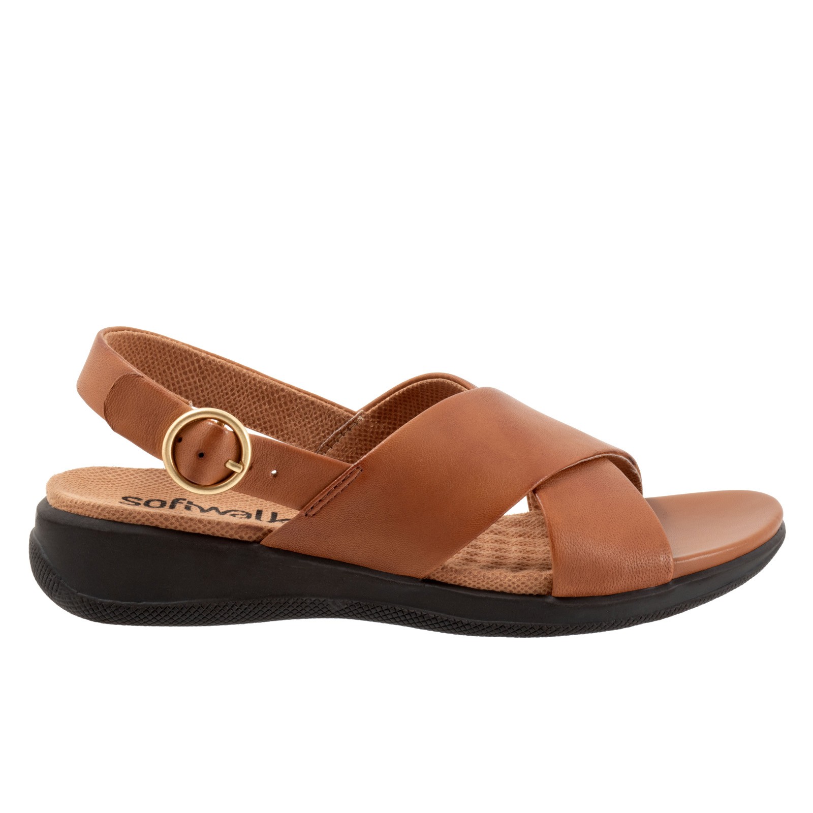 Softwalk Tillman Sling S2417-215 Womens Brown Slingback Sandals Shoes