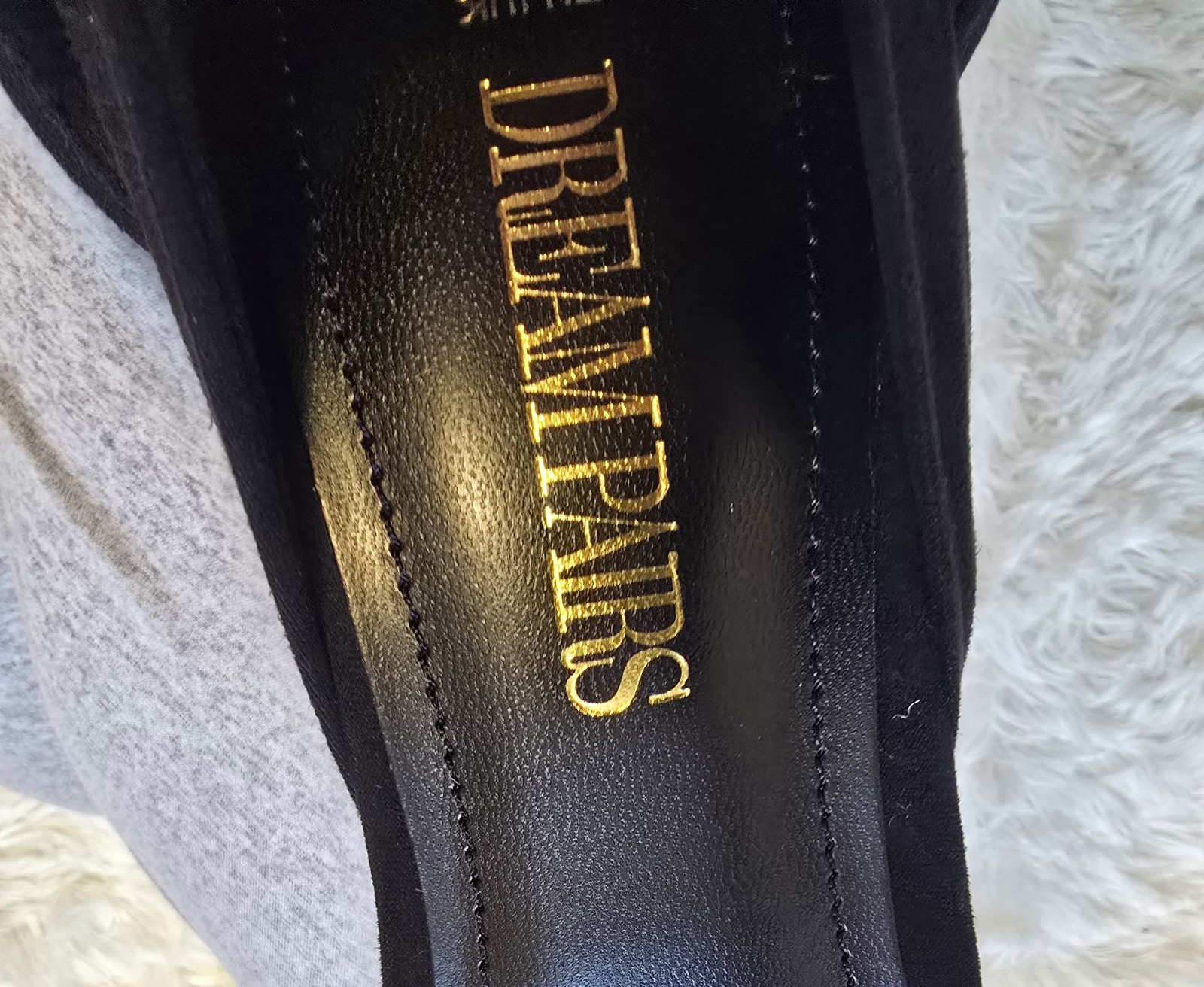 Dream Pairs Chunky Block Platform Black Heels 7.5