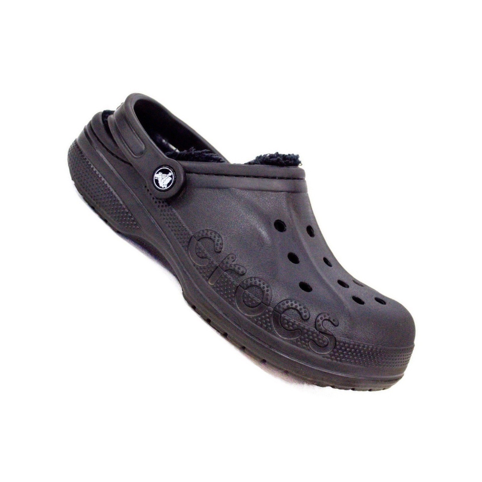 Crocs Unisex Baya Lined Clog Sandal Black Women’s Size 9/ Men’s 7- Comfort Shoes