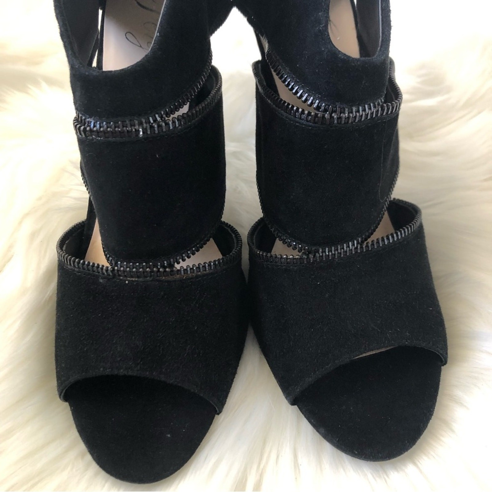 Fergie Amelia Suede High Heeled Sandals 10