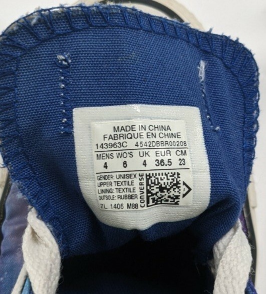 Converse All Star Unisex Mens 4 Womens 6 Space Themed Athletic Shoes 143963C
