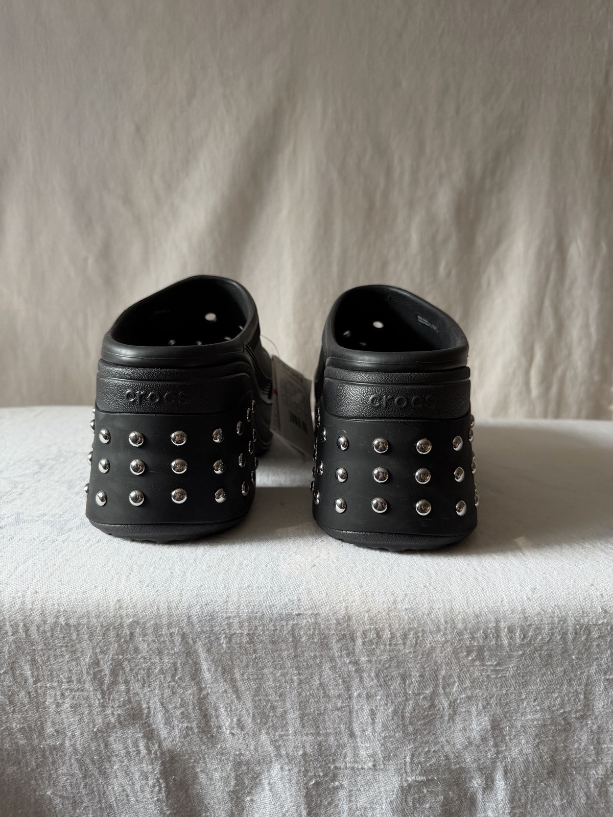 Crocs Siren Studded Clog Black Platform Heels Women’s 11 Men’s 9 NWT 209017-001