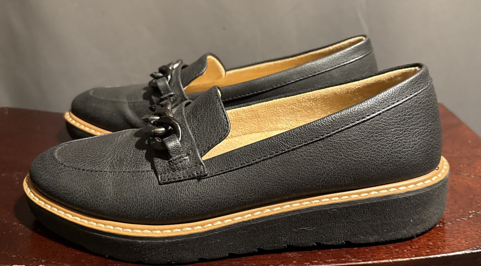 Naturalizer N5 Comfort Shoes Womens 7 M Gadget Loafers Flats Black Slip On