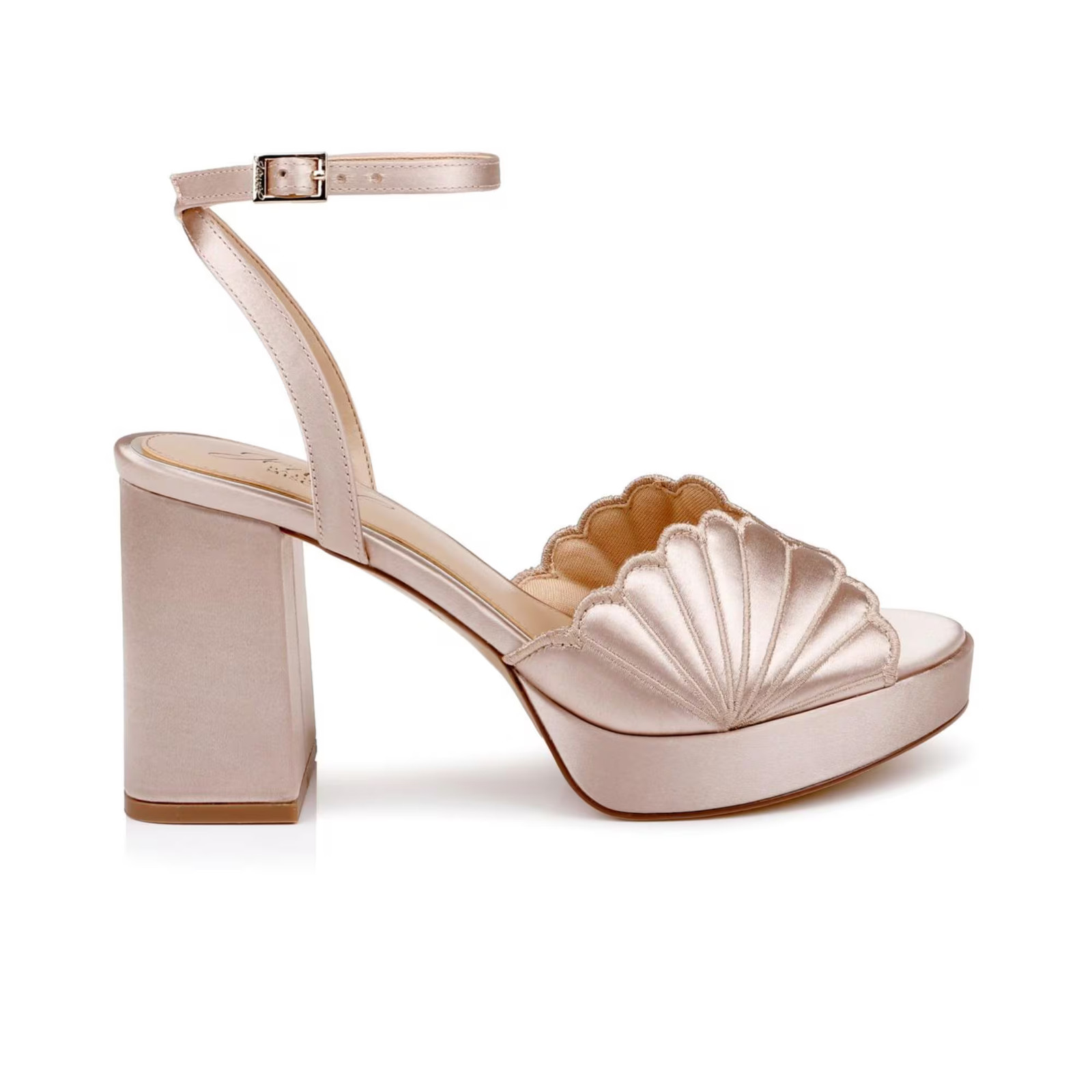 Jewel Badgley Mischka Paola Almond Toe Dress Platform Sandals Mist Blue SZ 8