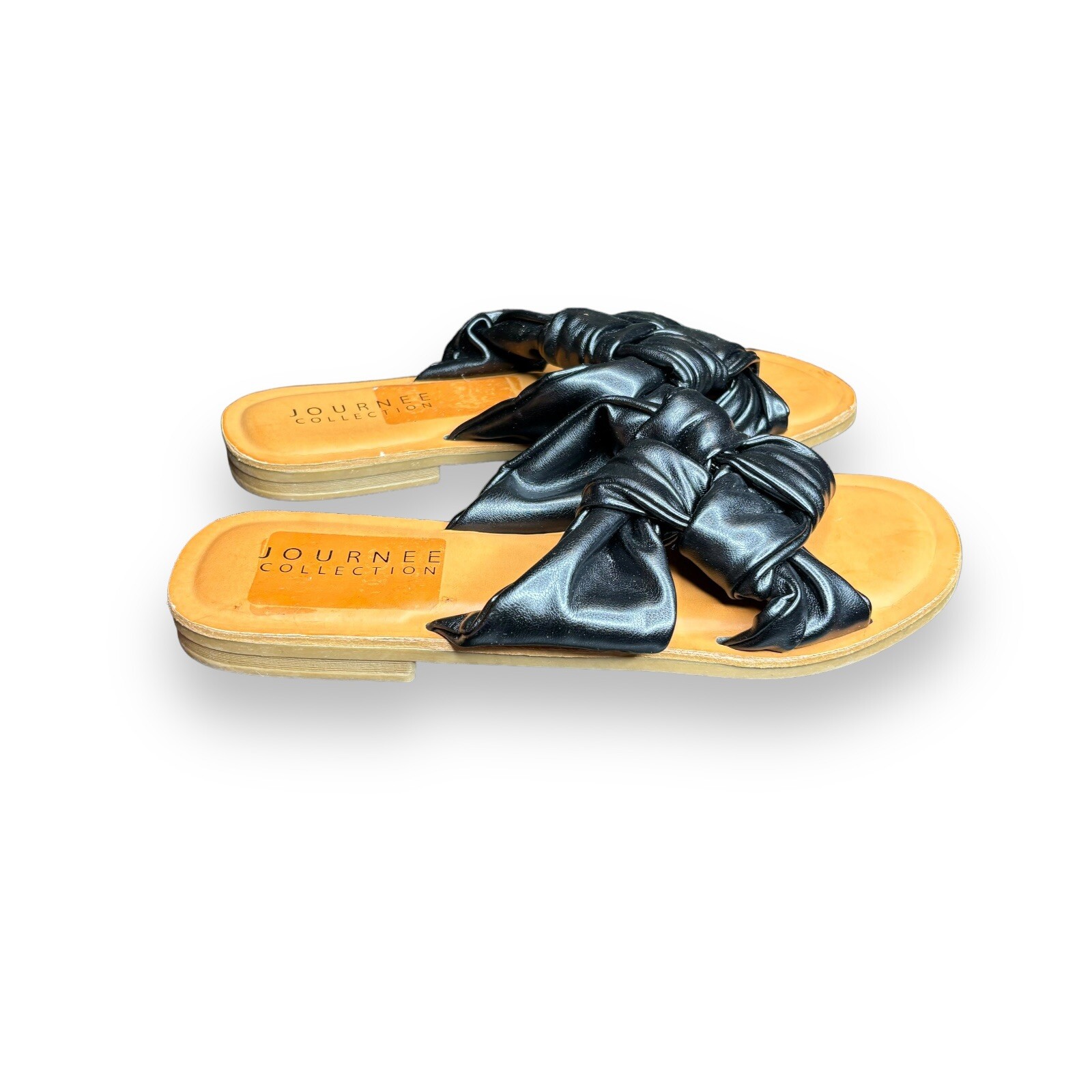 Journee Collection Women’s Tru Comfort Foam™ Kianna Sandal Brown/ Black Size 9