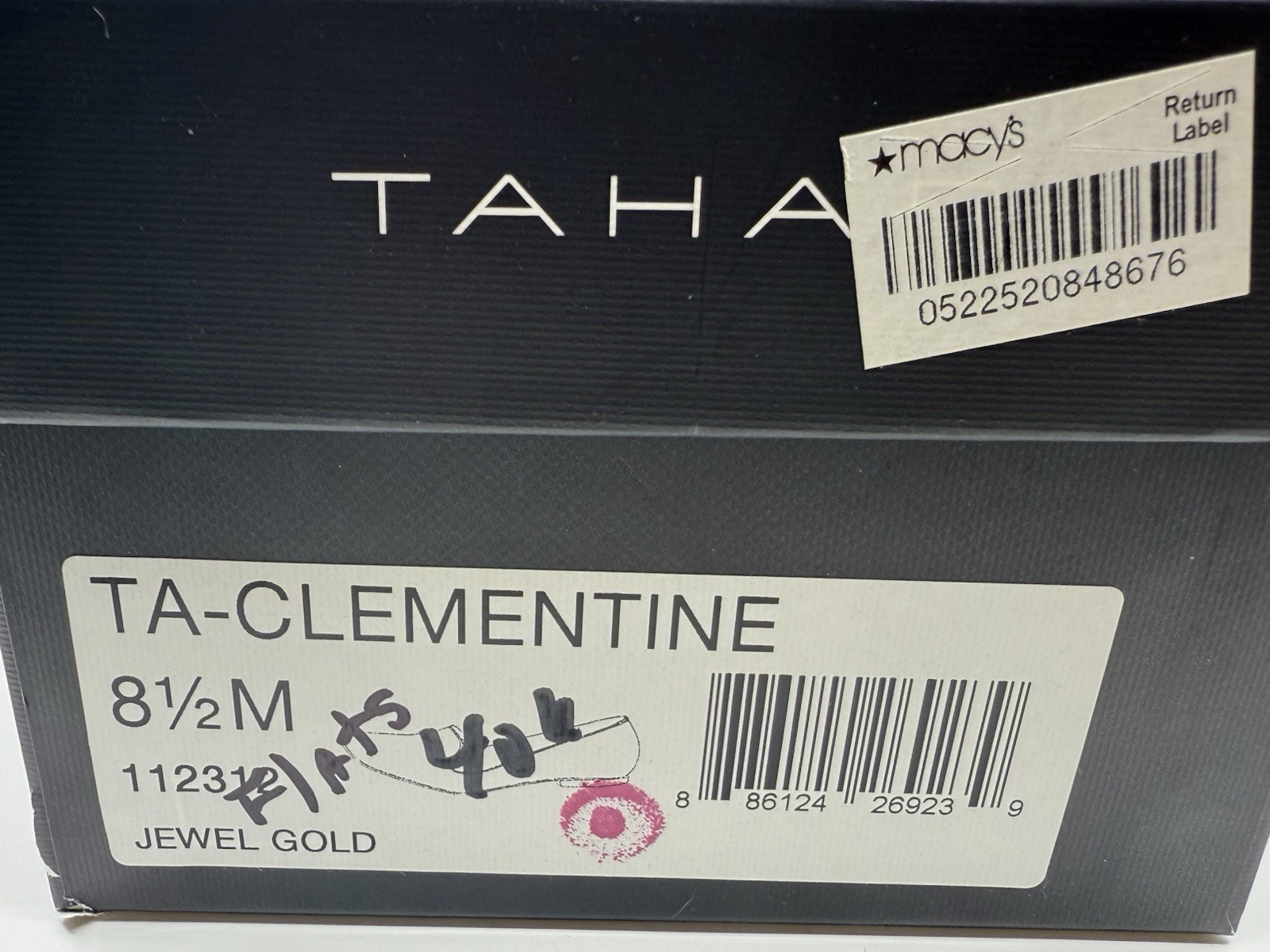 Tahari TA Clementine Women’s Flats Shoes Jewel Gold Color Size 8.5 NEW NIB