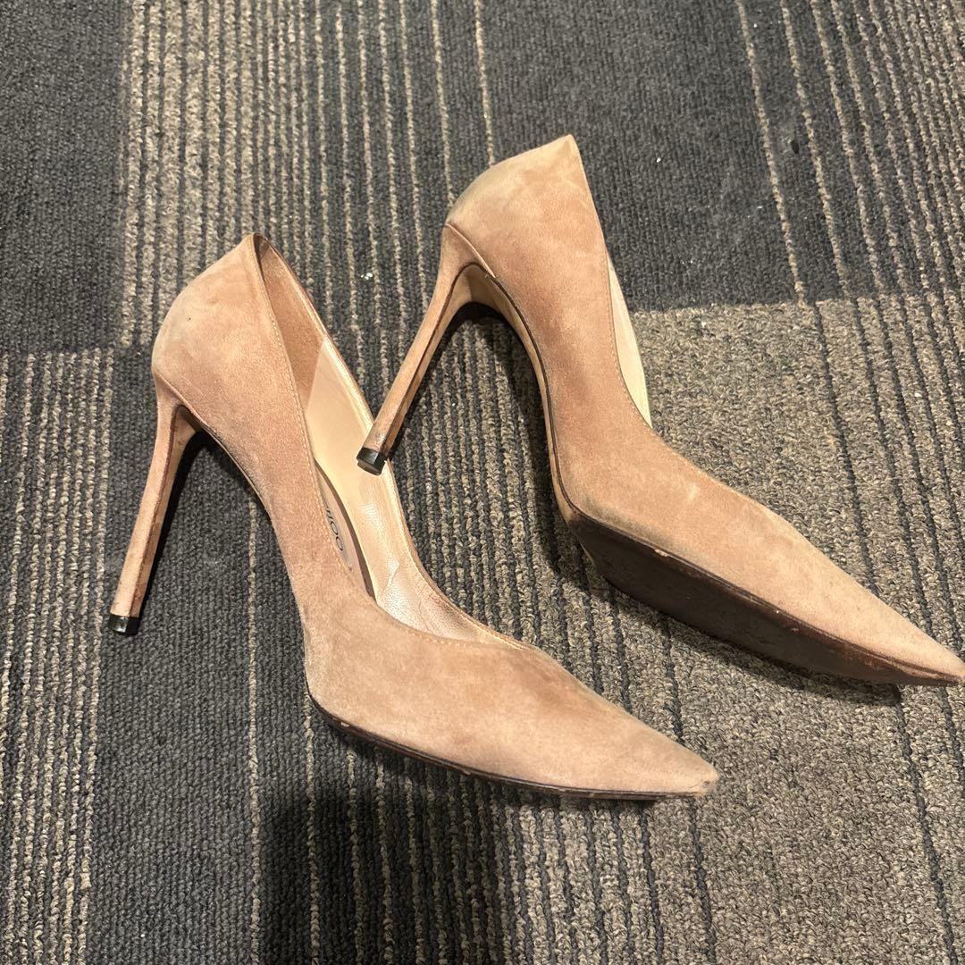 JIMMY CHOO Suede Pumps Beige 37.5