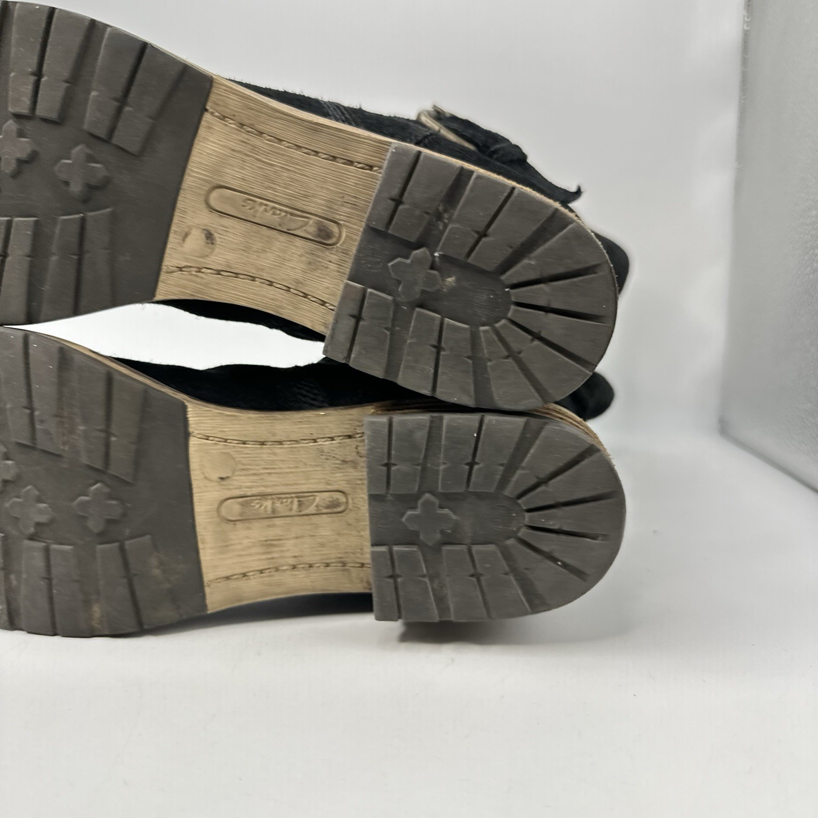 Clarks-Indigo Majorca Villa Moto Boot Women’s 8M Black Leather Pull On Belted