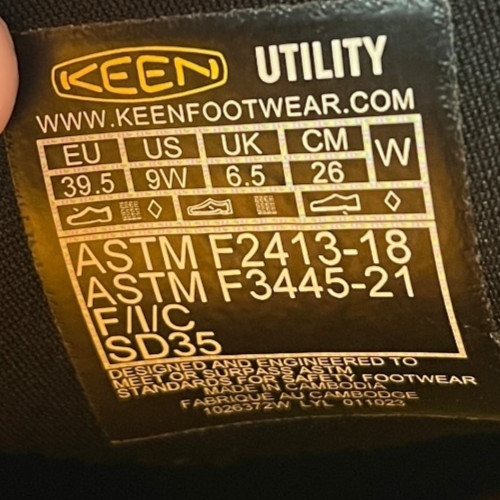 Keen Vista Energy Shift ESD Womens Size 9D Black Work Slip On Shoes Sneakers
