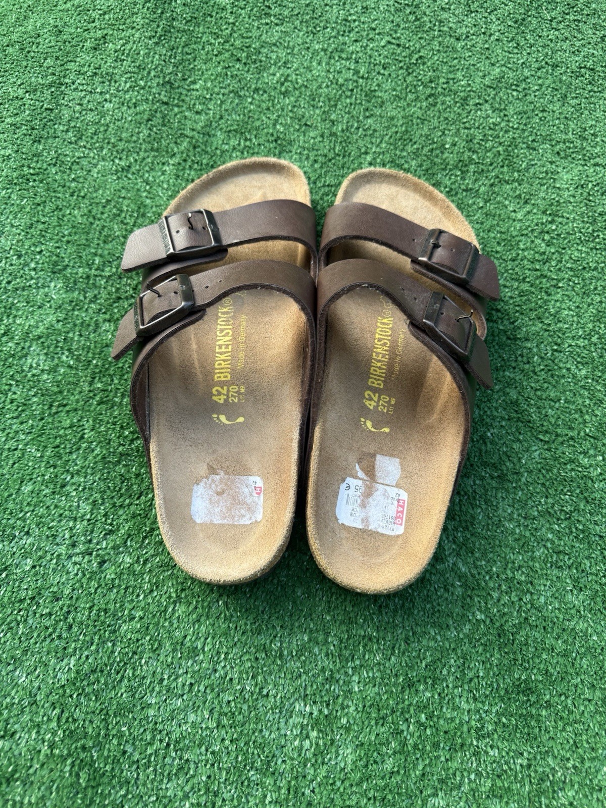 Authentic Pre-Owned Unisex Birkenstock Oiled Leather 2 Strap Sandal Brown EU 42