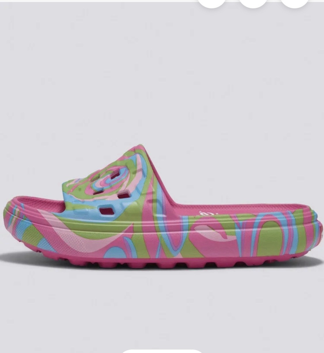 Barbie x Vans Vr3 Cush Slides Sz 6 Sandals Slip-on Flats Pink Wavy NWT No Box