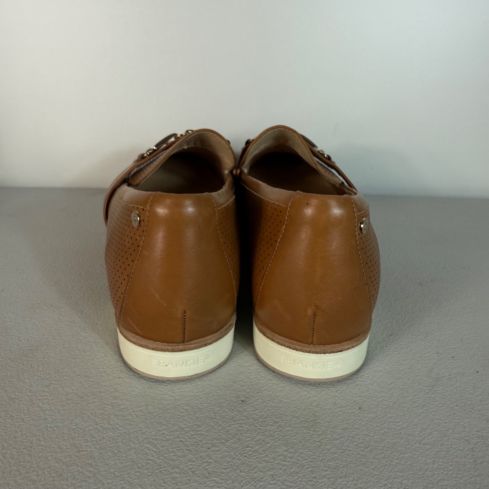 Frankie 4 Jenn Tan Brown Leather Slip On Women’s US 13 UK 10.5 EUR 45 Near New